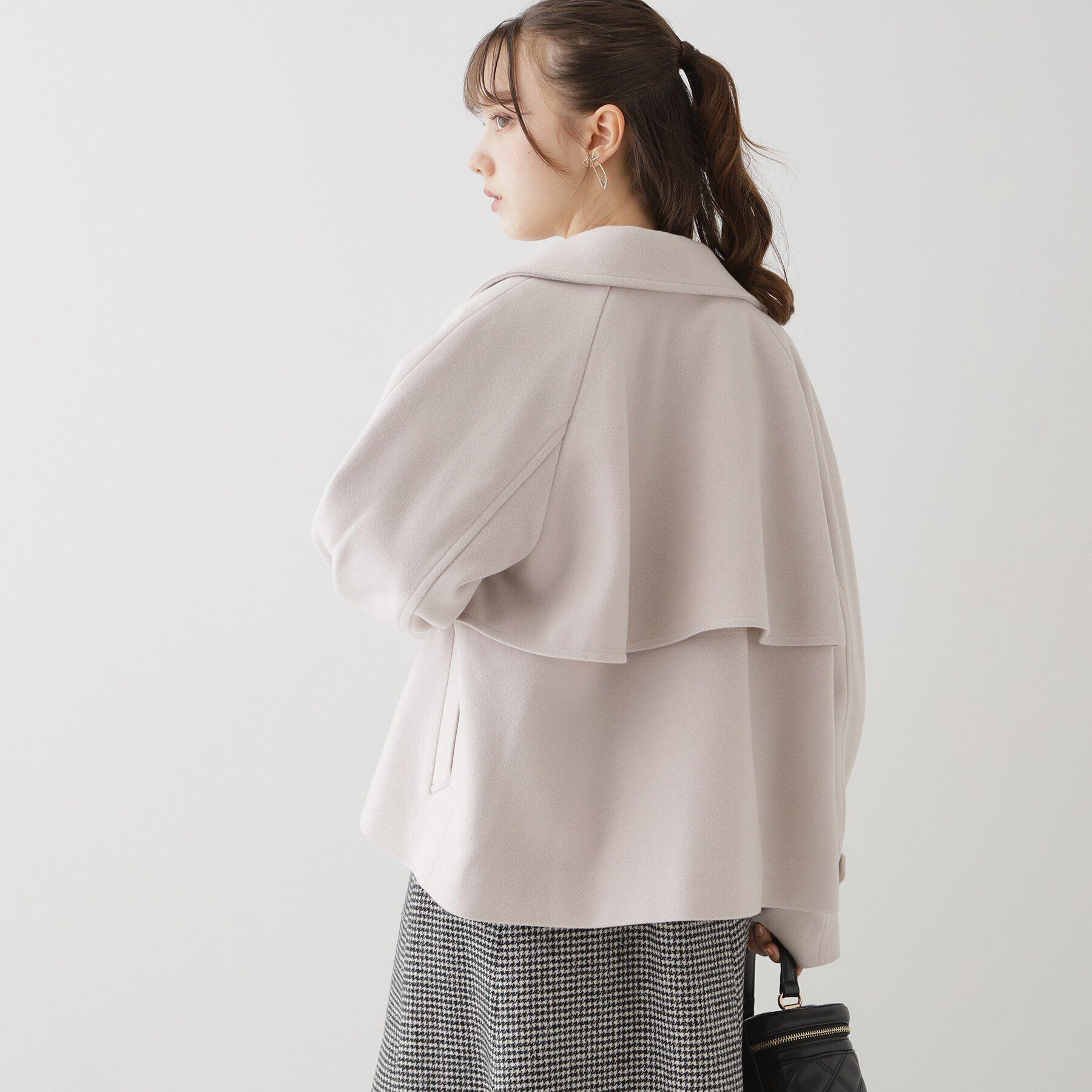 Couture broach「【フェミニン派・アレンジ可能】マルチウェイショートコート」|トレンチコート|