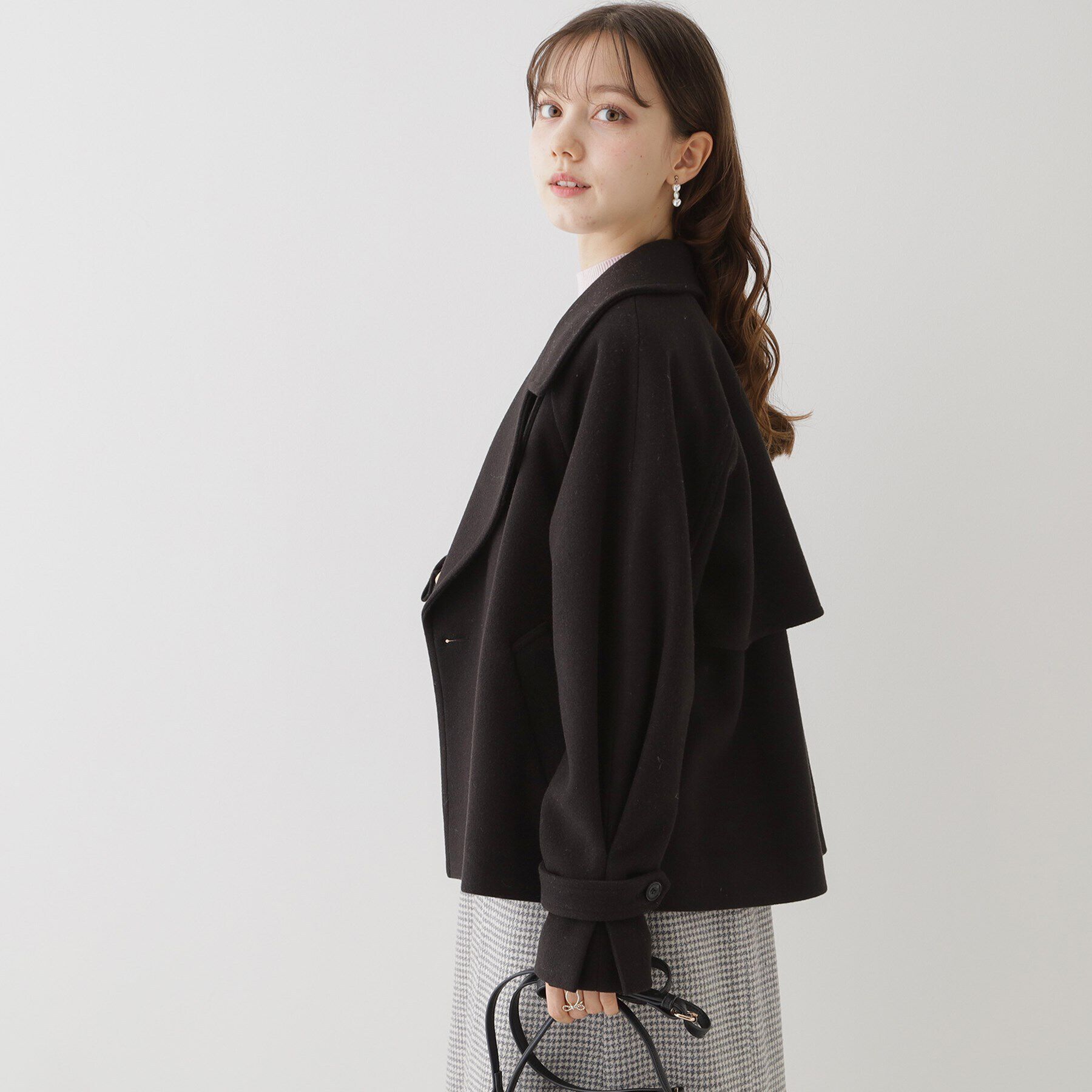 Couture broach「【フェミニン派・アレンジ可能】マルチウェイショートコート」|トレンチコート|