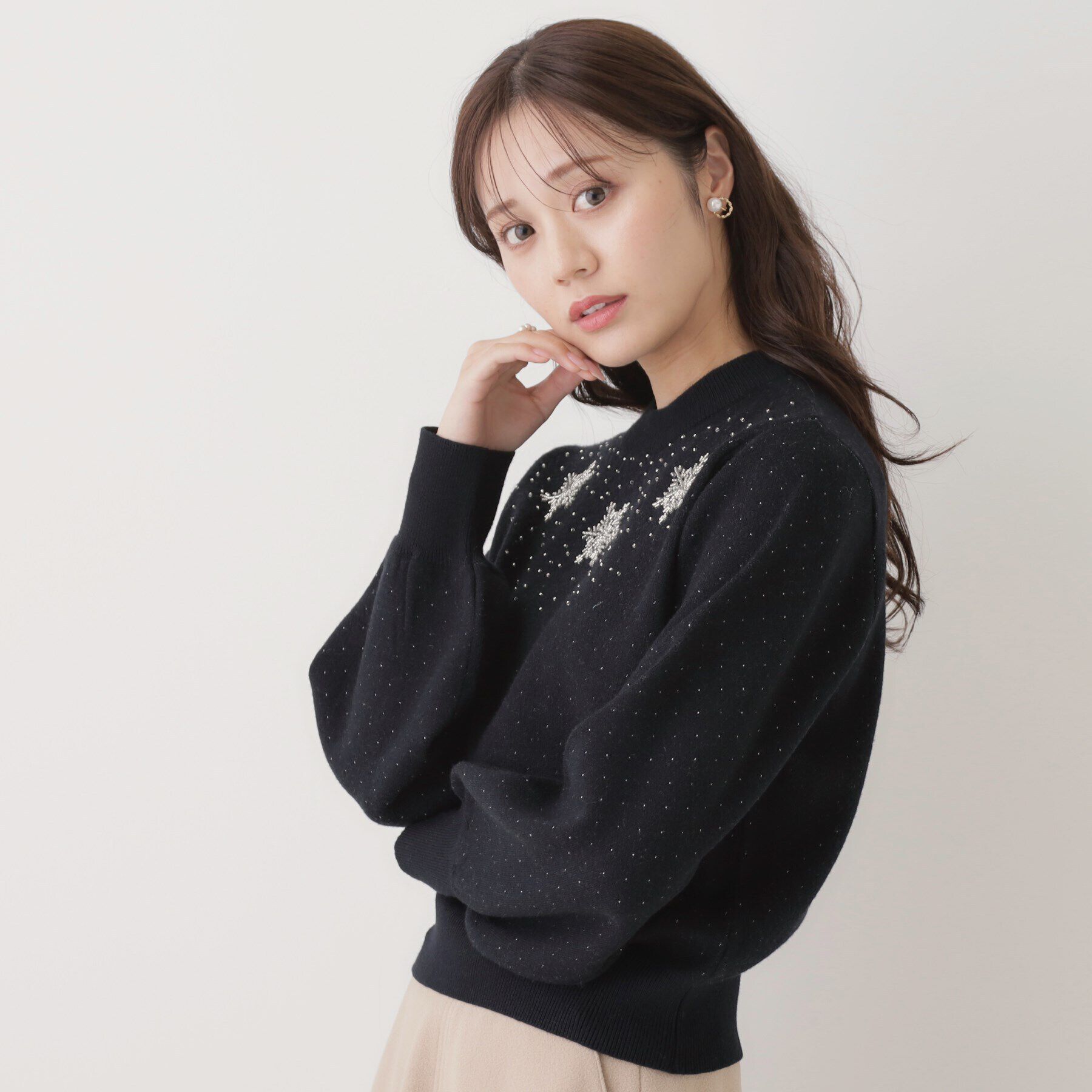 Couture broach「【冬の映えニット】ルネージュエンブロニット」|ニット・セーター|