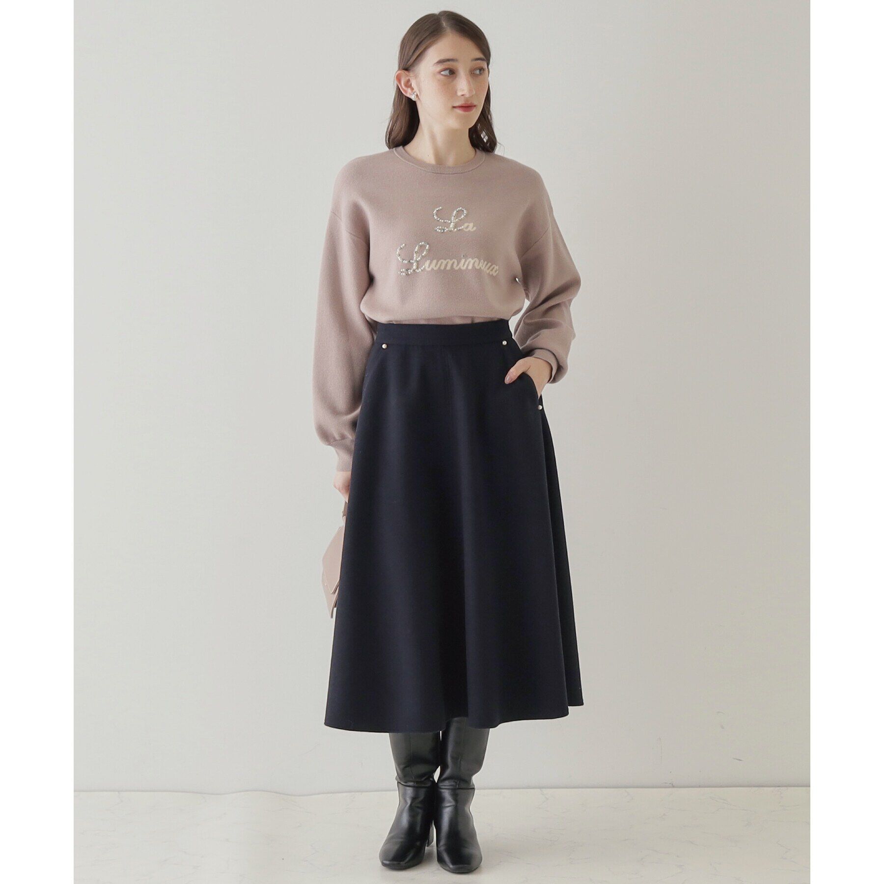 Couture broach「【目を惹くきらめきニット】ビジューロゴニット」|ニット・セーター|