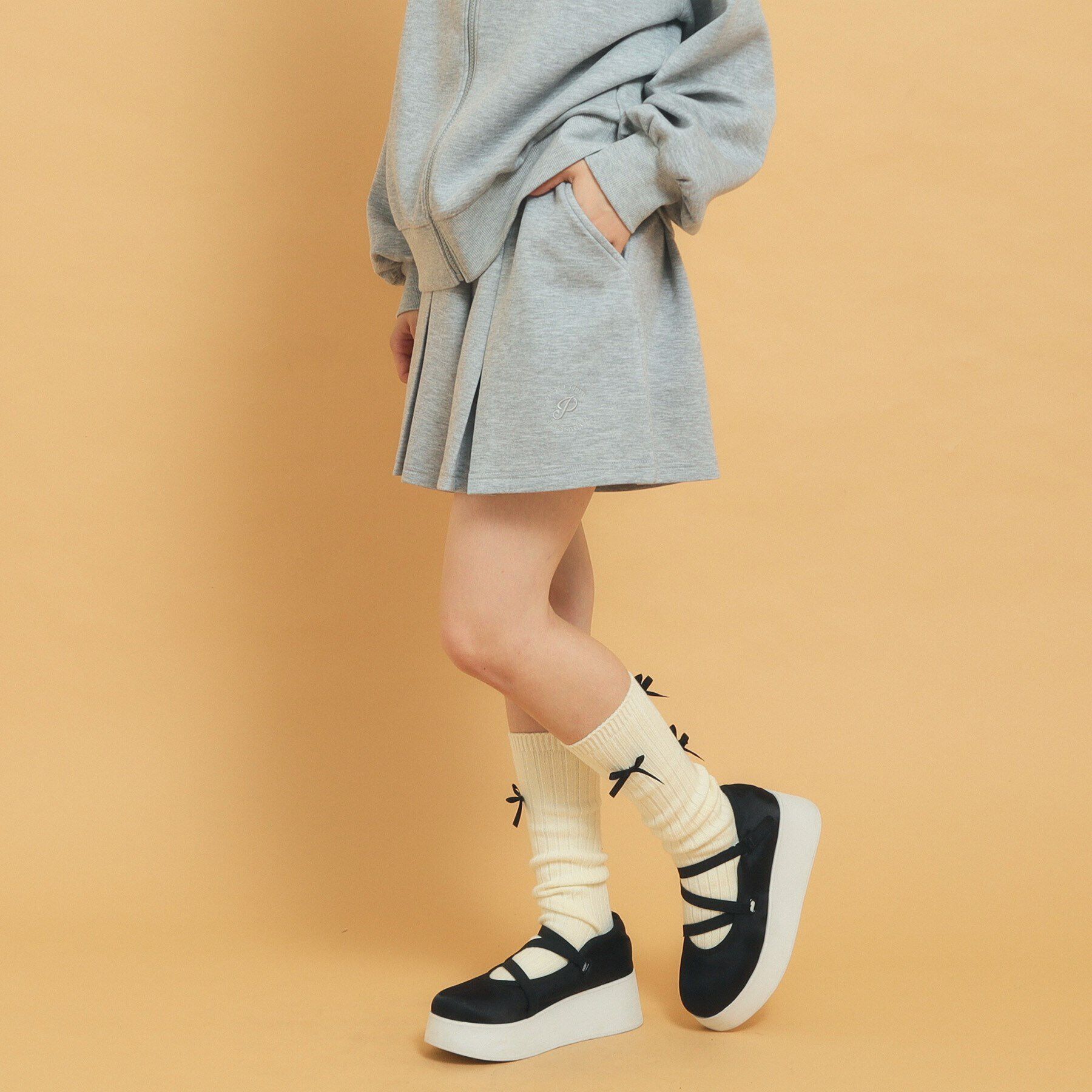 PINK-latte「【セットアップアイテムあり】ダンボールニットショートパンツ」|キュロット|