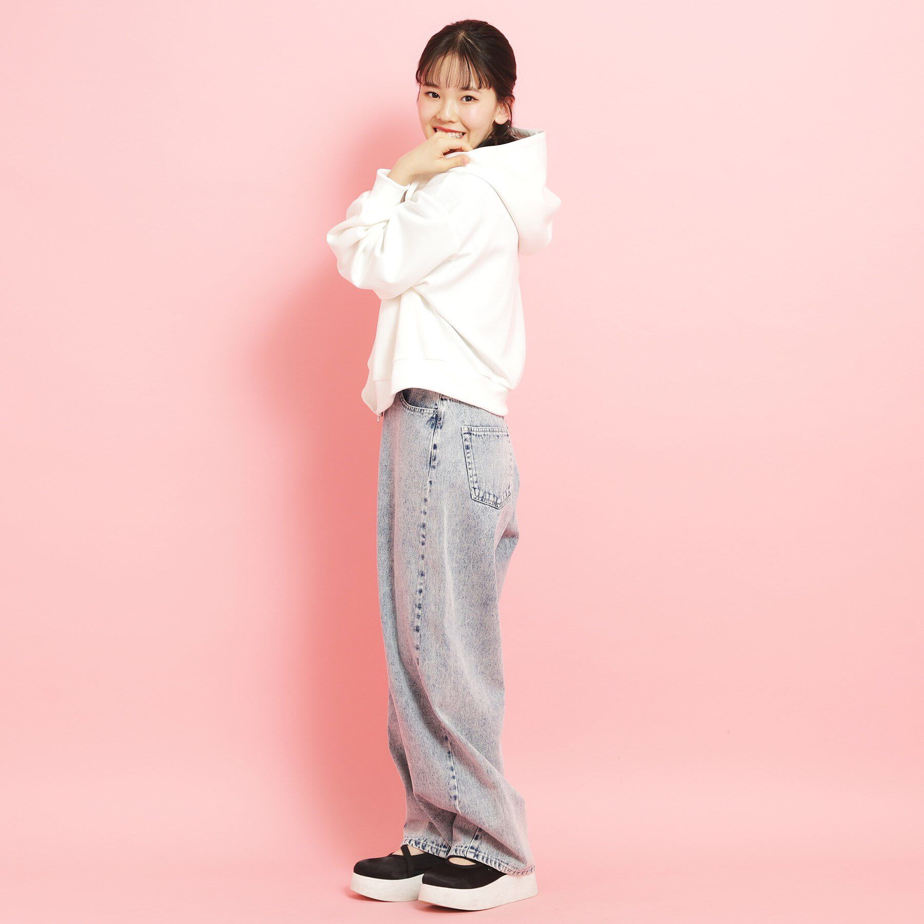 PINK-latte「フード付きジップパーカ」|パーカー|