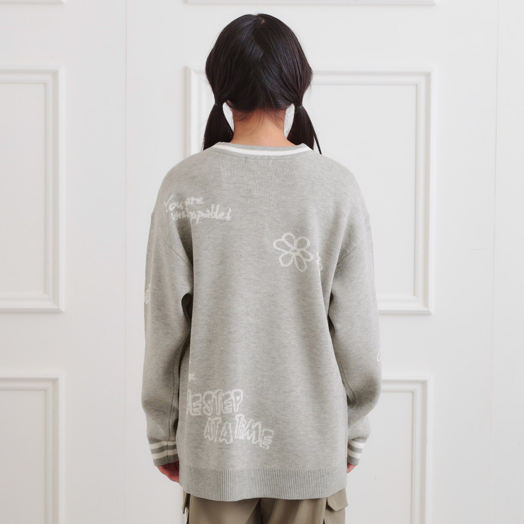 PINK-latte「ラクガキ柄ロングカーディガン」|カーディガン|