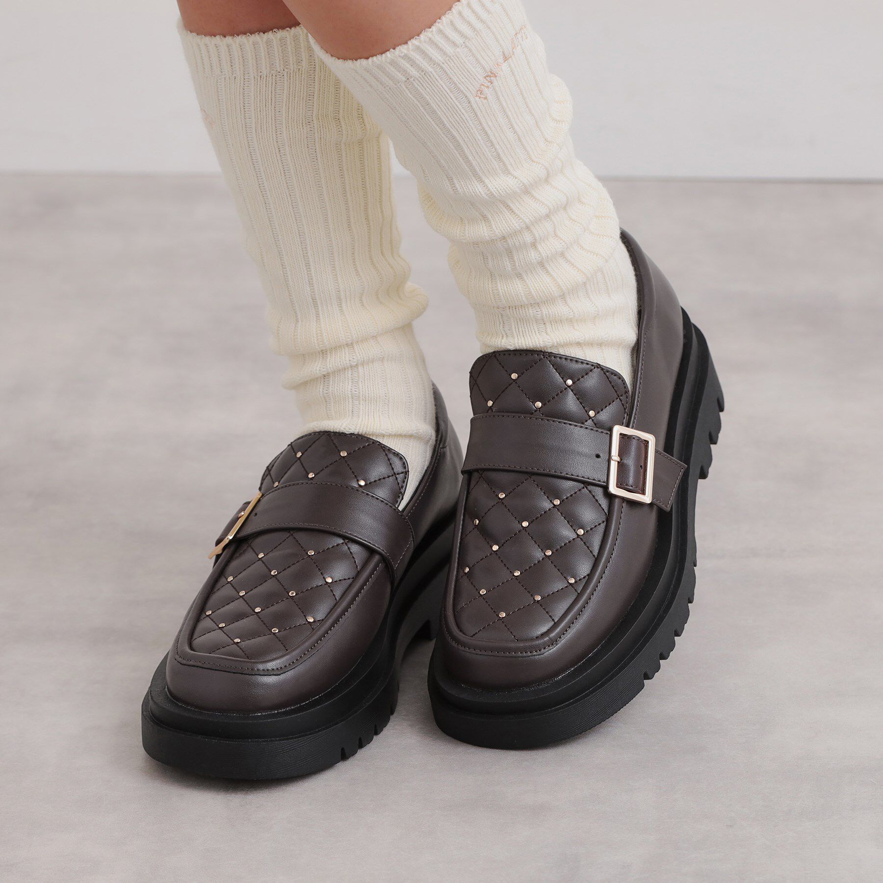 PINK-latte「キルティングストーンシューズ」|その他|