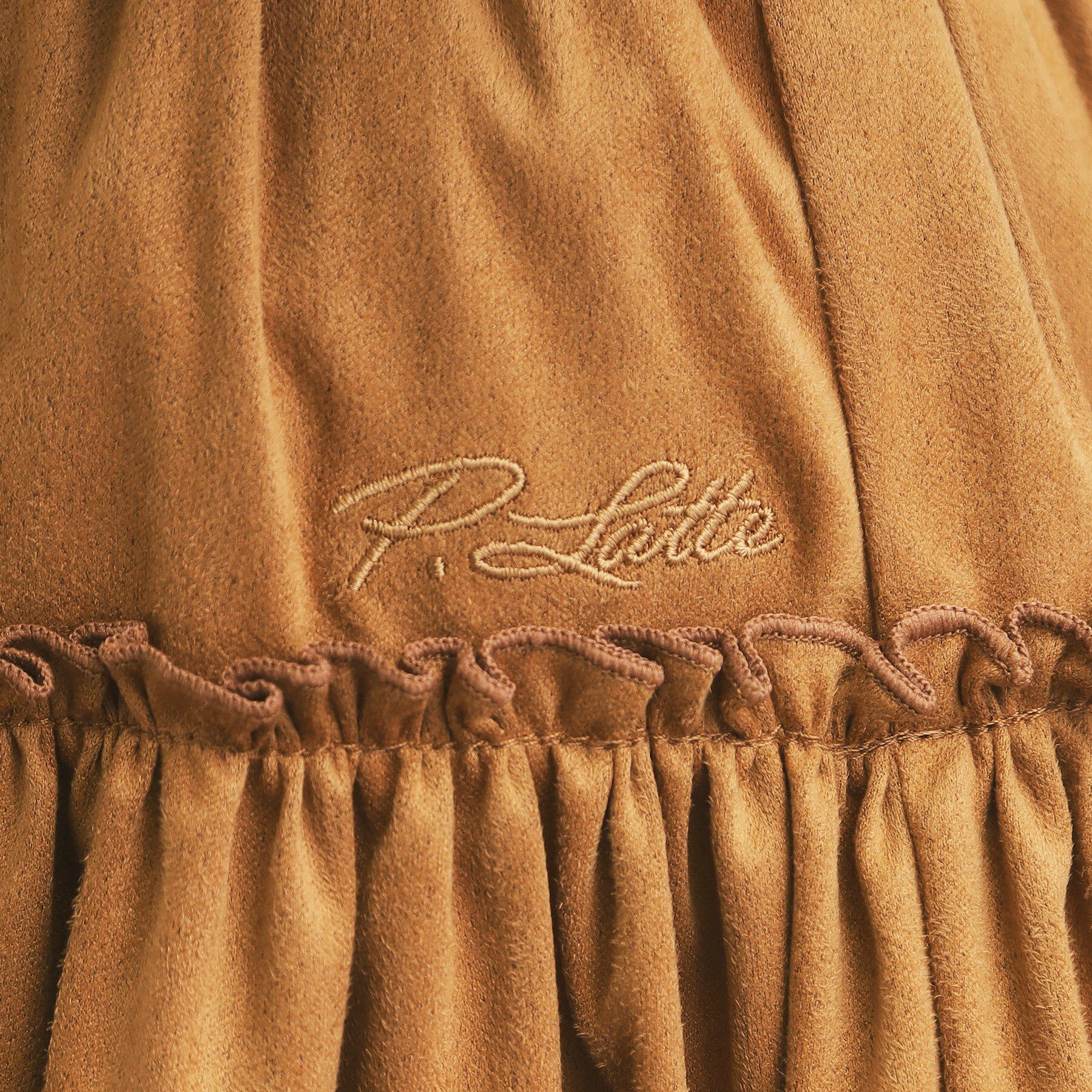 PINK-latte「フェイクスエードティアードスカート」|スカート|