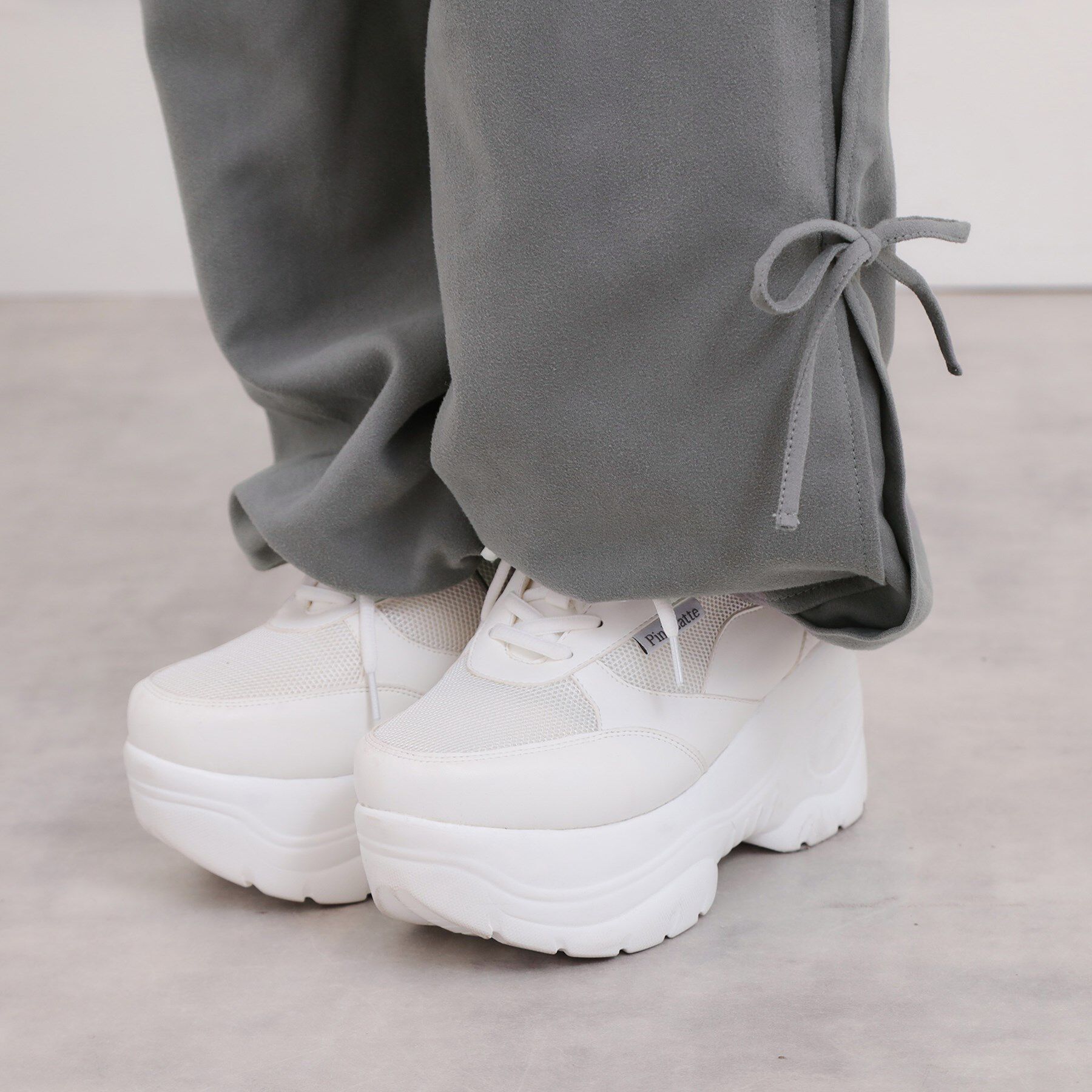 PINK-latte「ピーチ起毛リボン付カーゴパンツ」|その他|