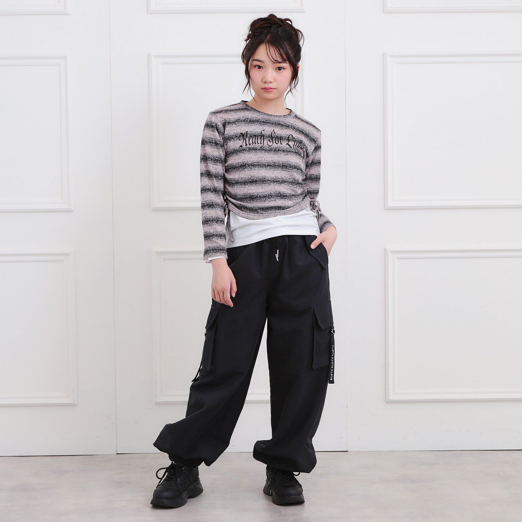 PINK-latte「ピーチ起毛ベーシックカーゴパンツ」|その他|