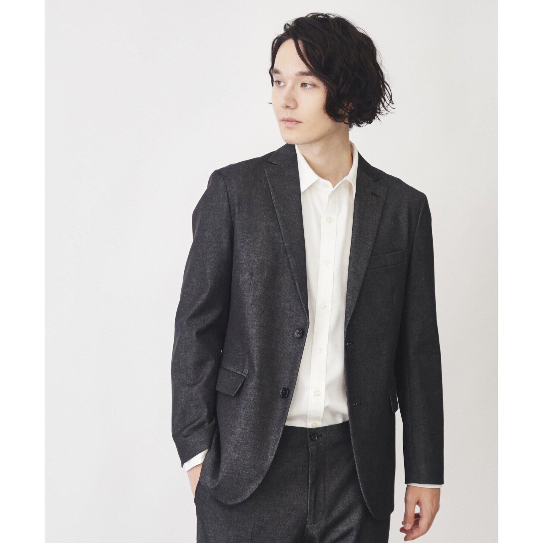 THE SHOP TK「エバーデニムジャケット【セットアップ可/ビジネス対応/色落ちしにくい/ストレッチ素材】」|テーラードジャケット|