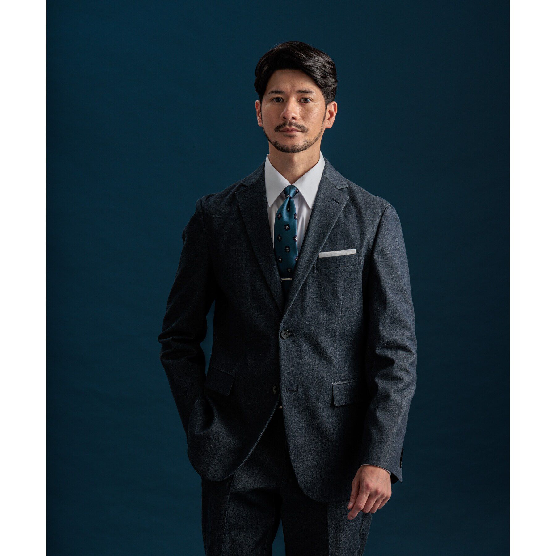 THE SHOP TK「エバーデニムジャケット【セットアップ可/ビジネス対応/色落ちしにくい/ストレッチ素材】」|テーラードジャケット|