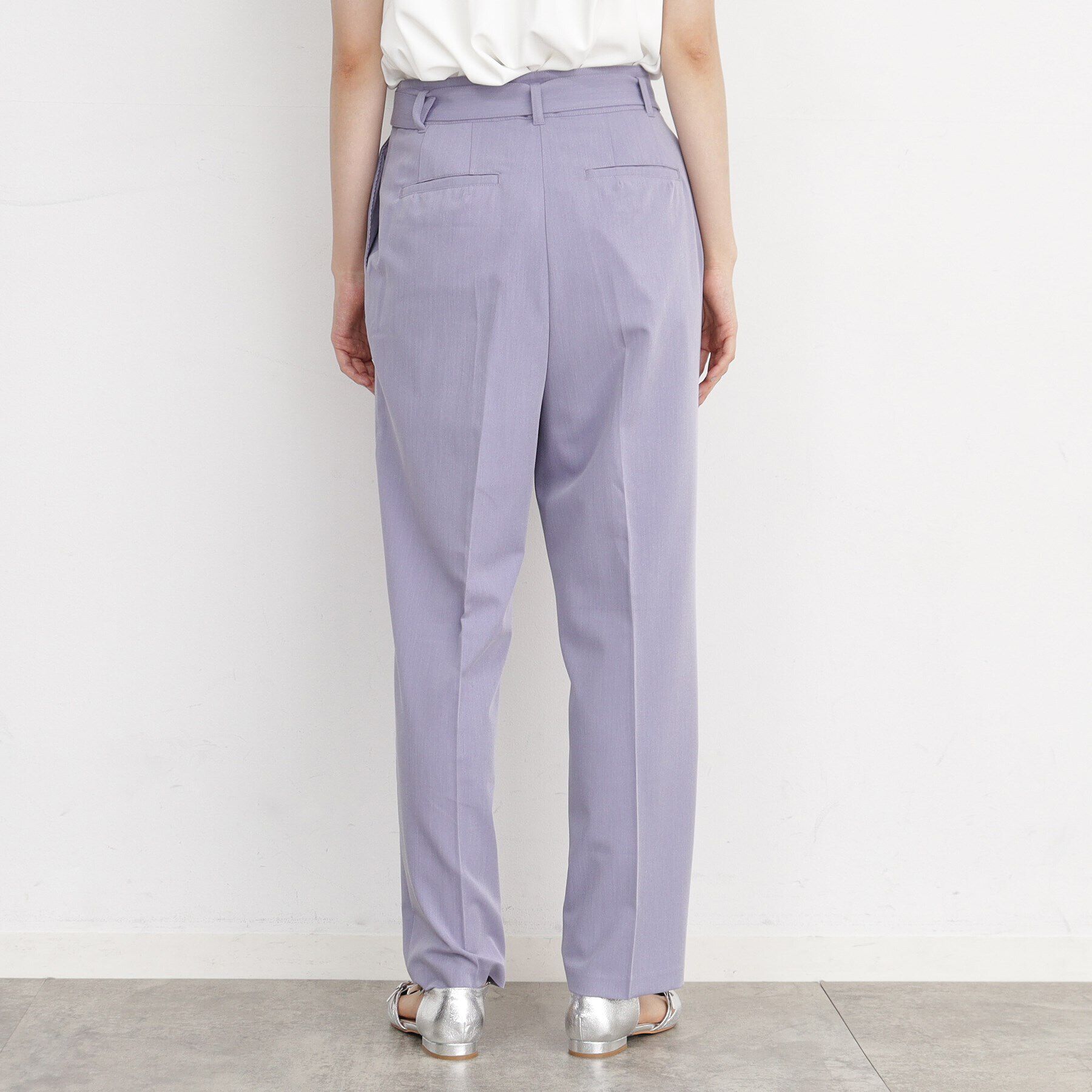 THE SHOP TK「【美シルエット/スタイルUP】ベルト付テーパードパンツ/洗える」|その他|