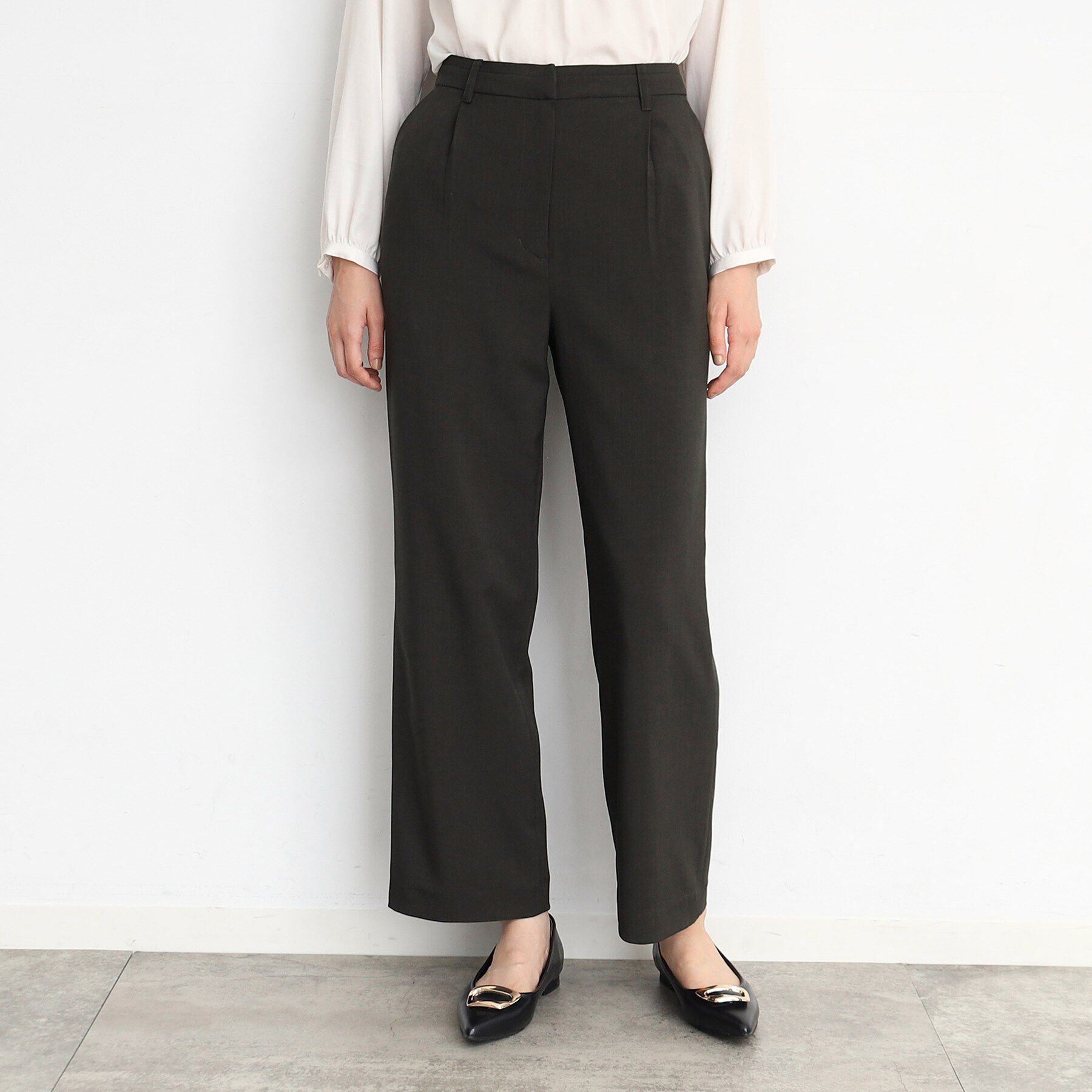 THE SHOP TK「【セットアップ可/洗える】シャークスキンストレートワイドパンツ」|その他|