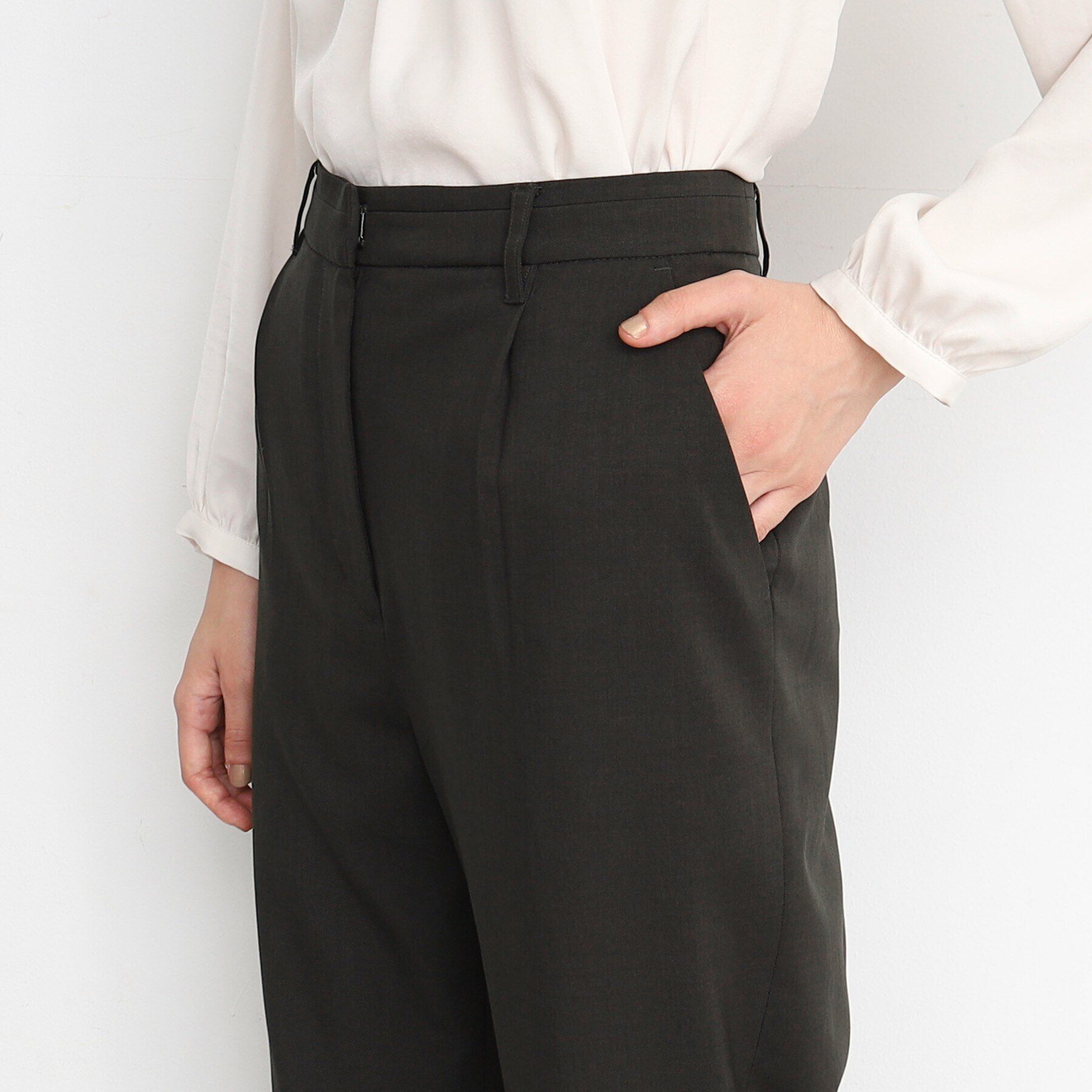 THE SHOP TK「【セットアップ可/洗える】シャークスキンストレートワイドパンツ」|その他|