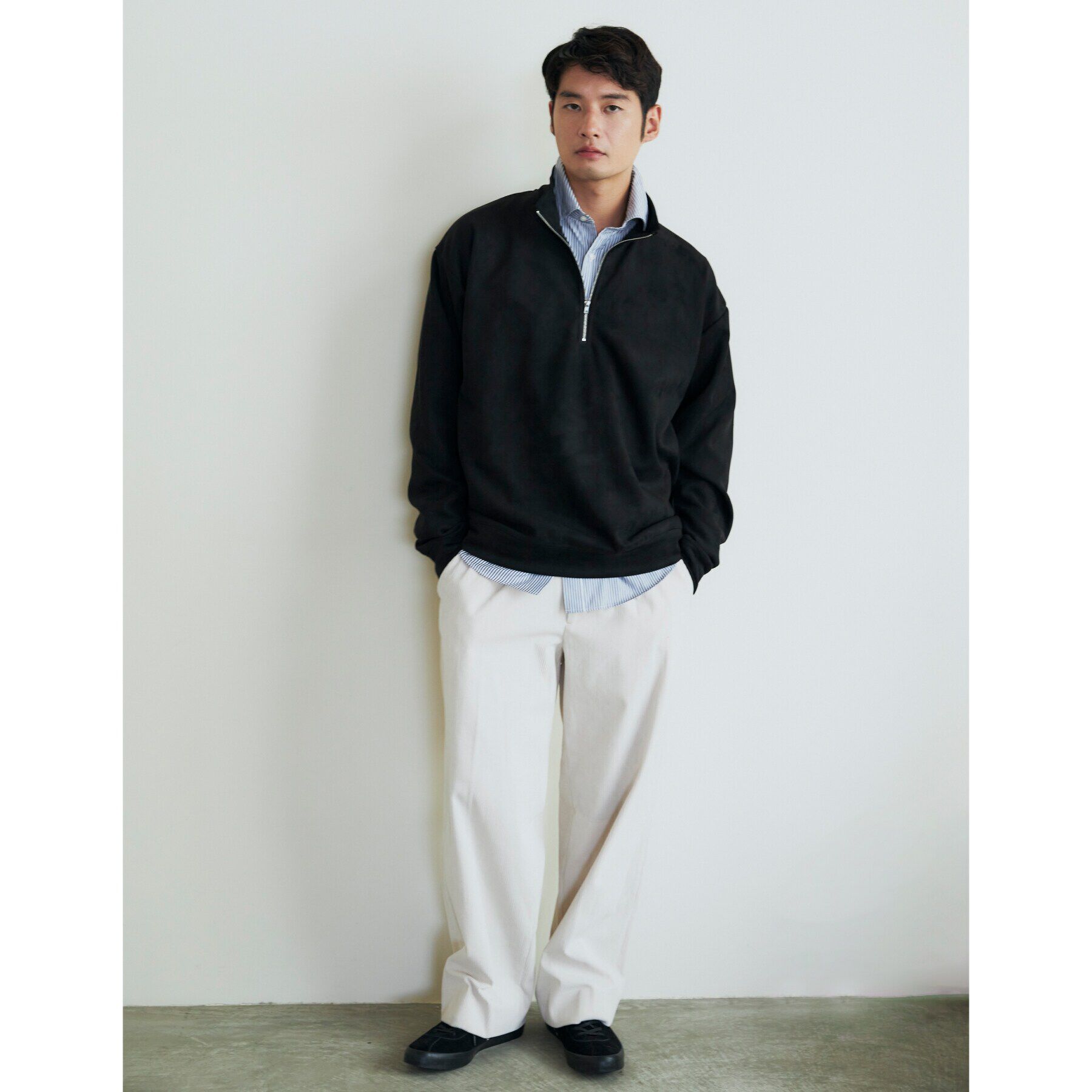 THE SHOP TK「スウェードライクハーフジッププルオーバー」|Tシャツ・カットソー|