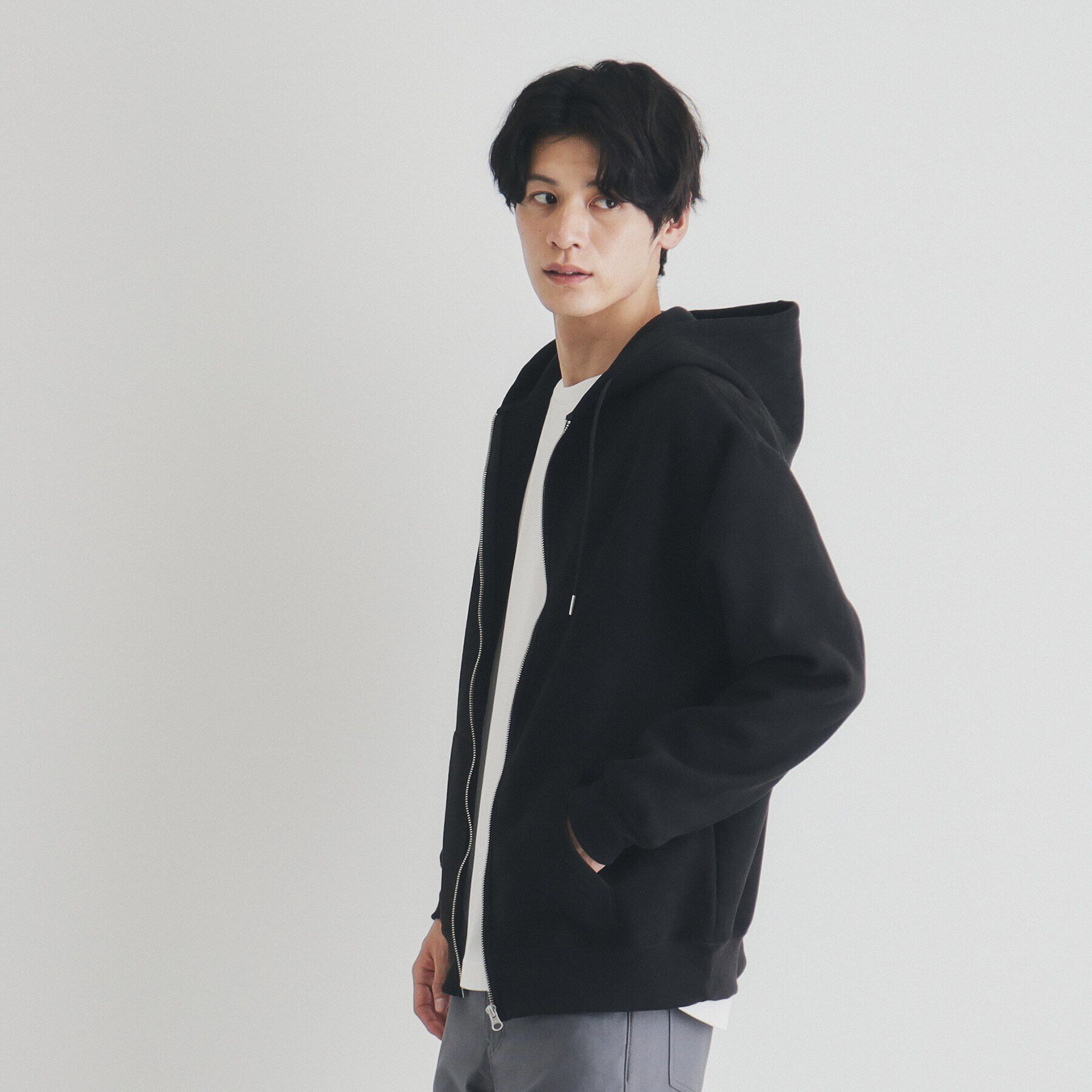 THE SHOP TK「スウェードライクダンボールジップパーカー」|パーカー|