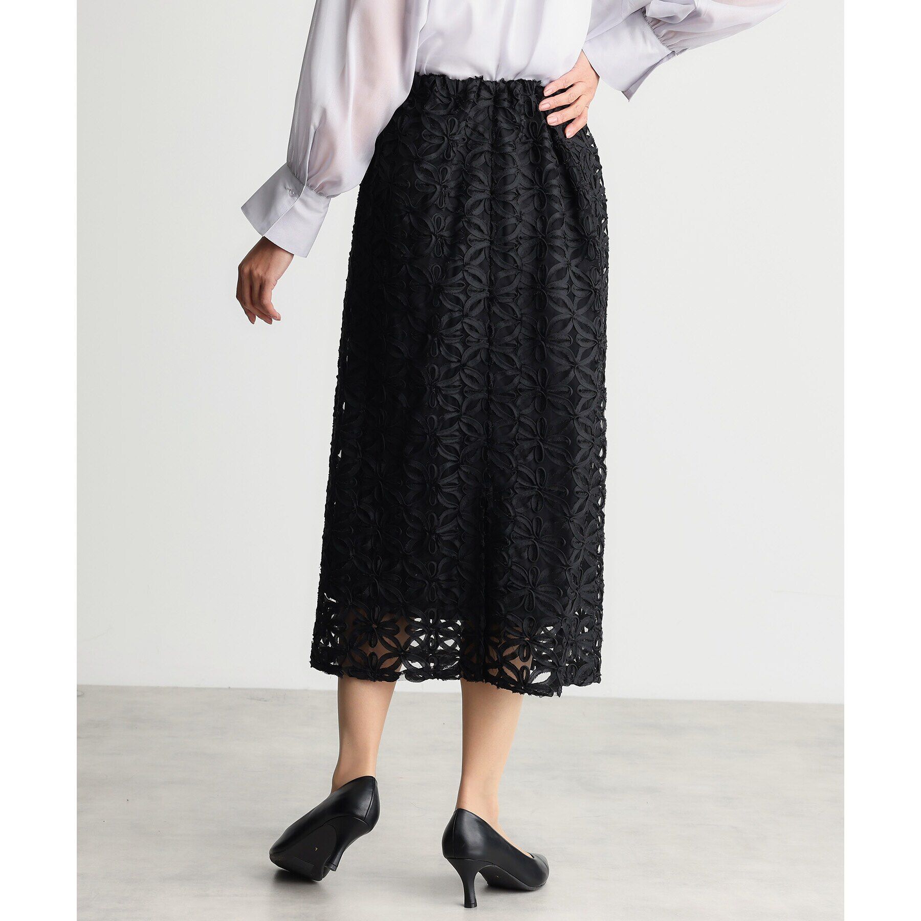 THE SHOP TK「【ONOFF活躍／セレモニー】刺繍レーススカート／洗える」|スカート|