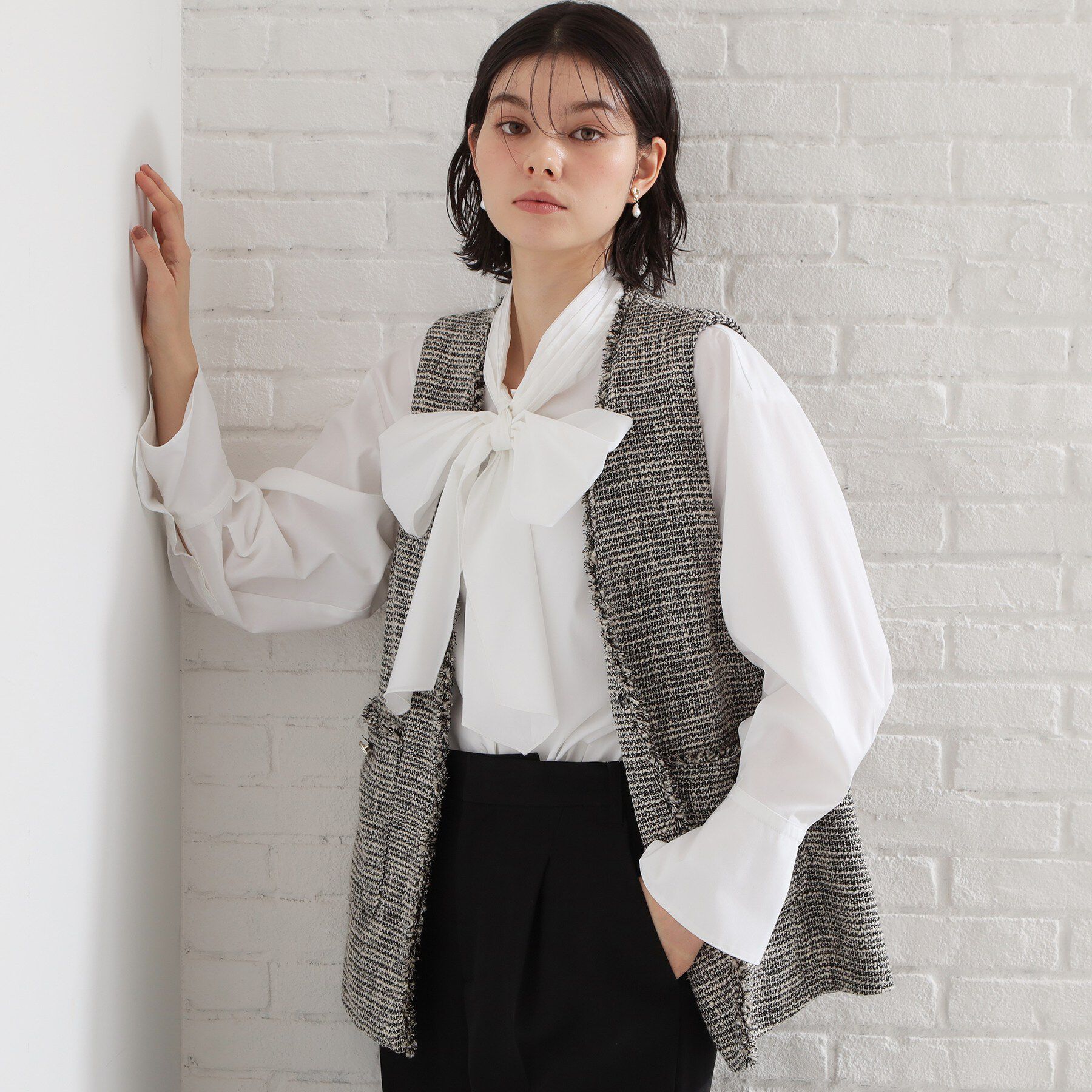 THE SHOP TK「タックボウタイブラウス」|シャツ・ブラウス|