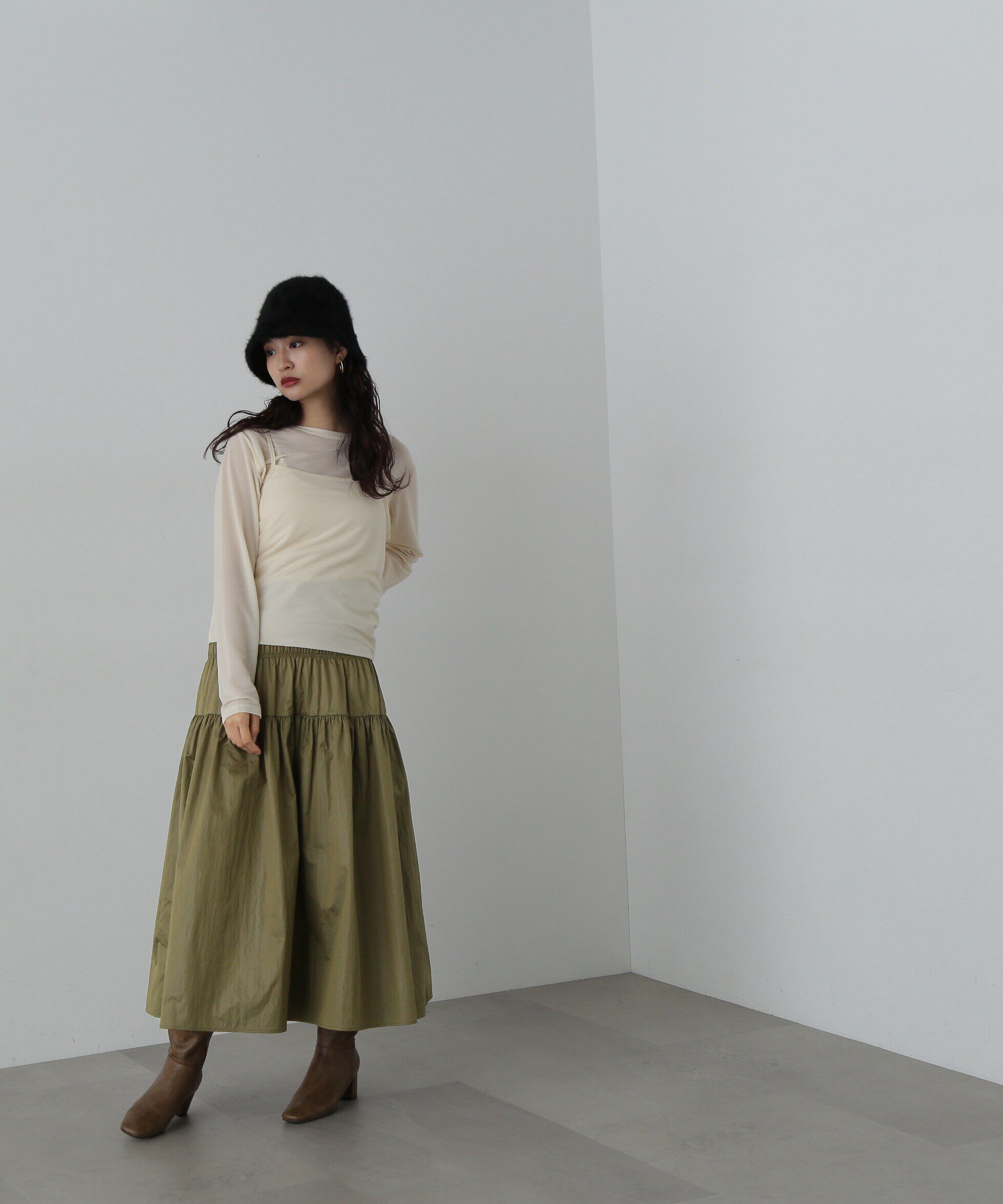  「シャイニーティアードスカート」|スカート|