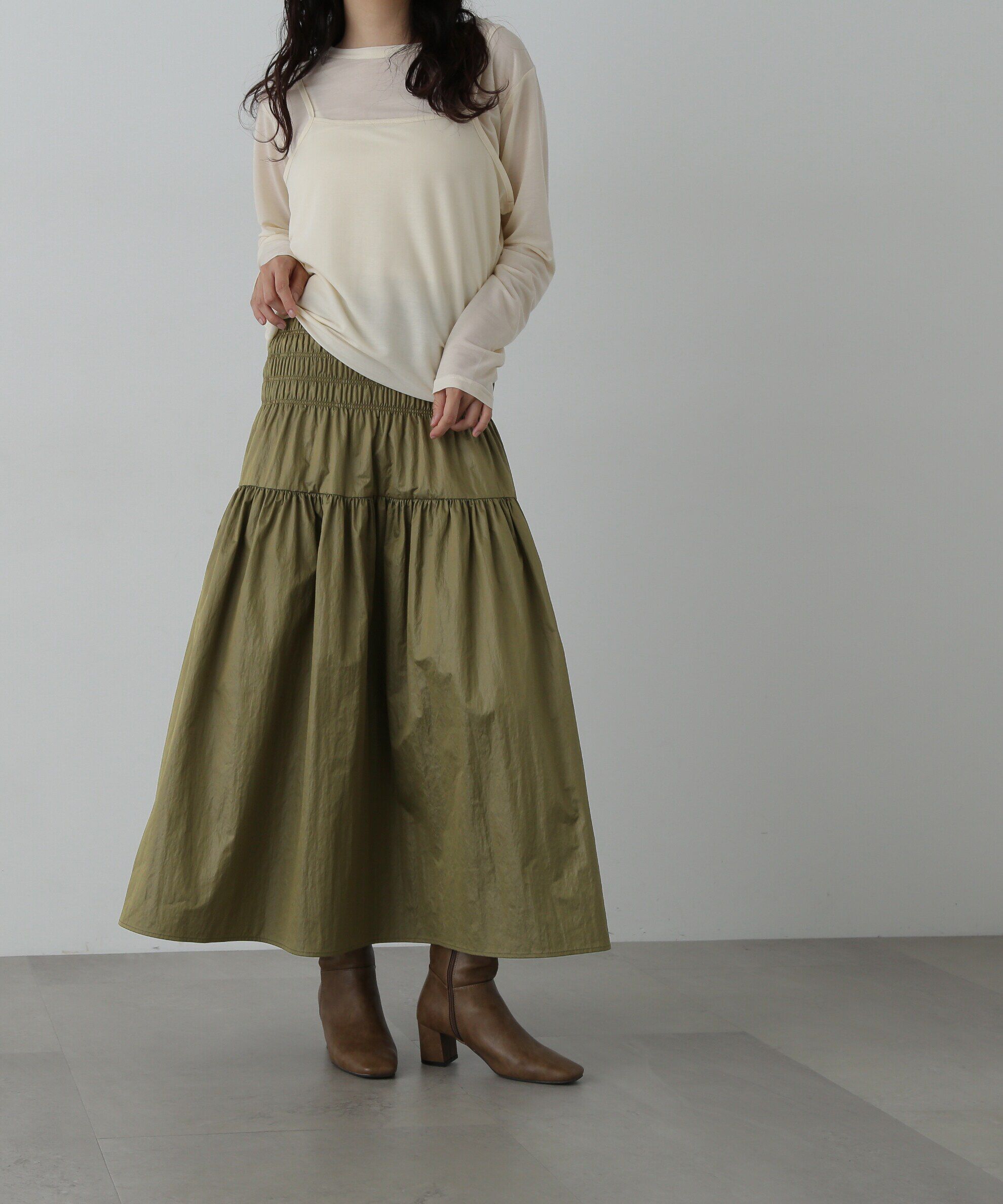  「シャイニーティアードスカート」|スカート|