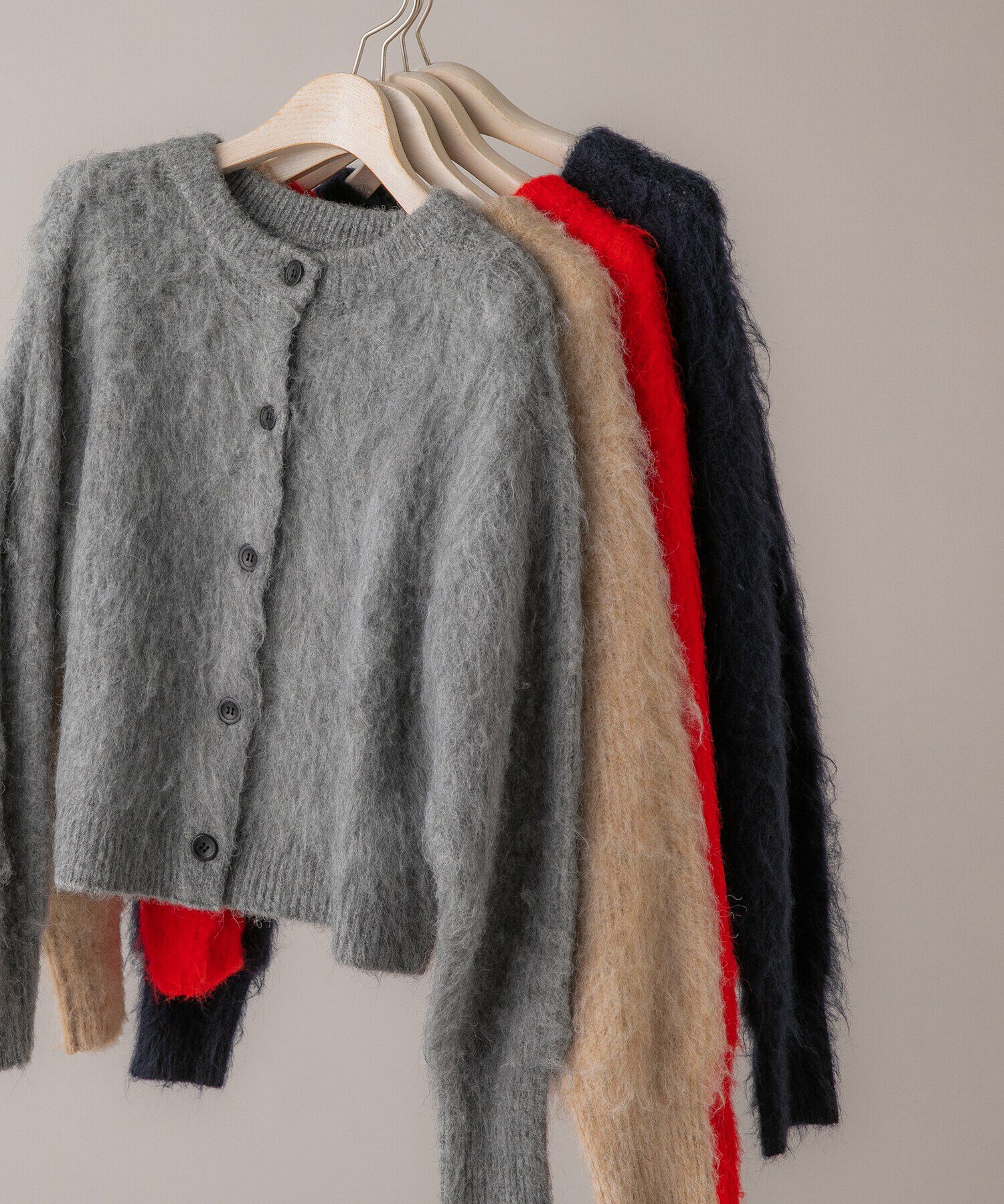  「クルーネックフェザーカーディガン 」|ニット・セーター|