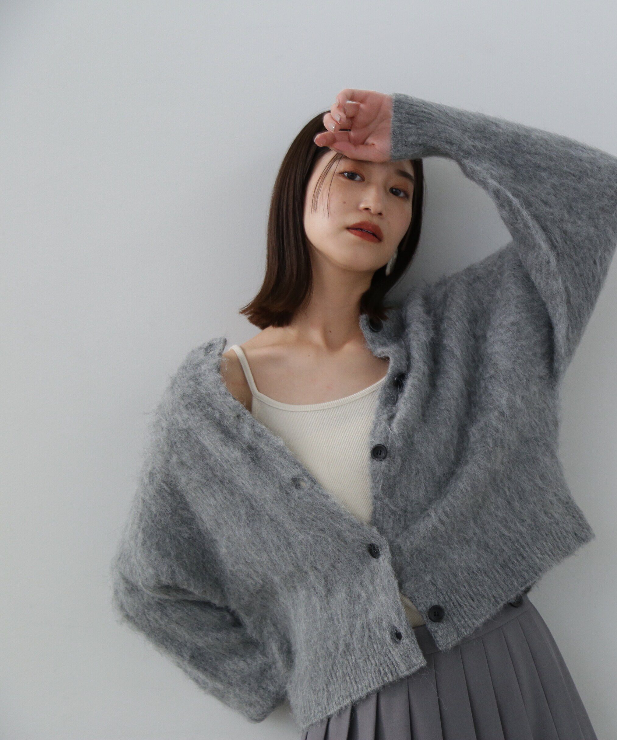  「クルーネックフェザーカーディガン 」|ニット・セーター|