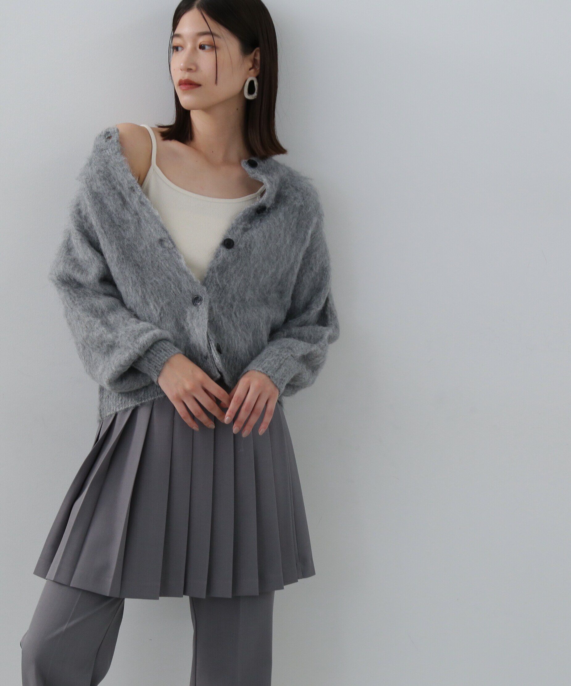  「クルーネックフェザーカーディガン 」|ニット・セーター|