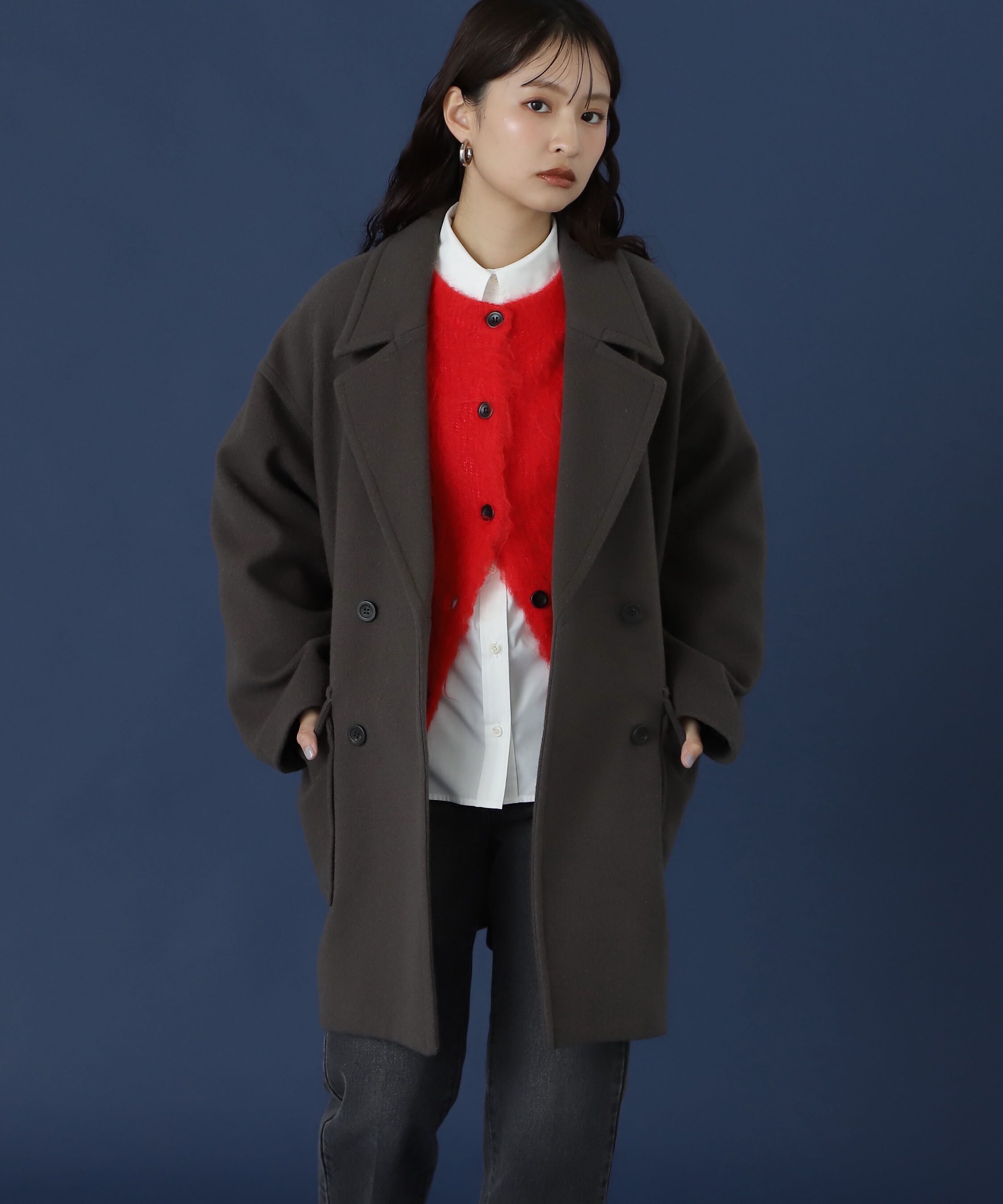  「クルーネックフェザーカーディガン 」|ニット・セーター|