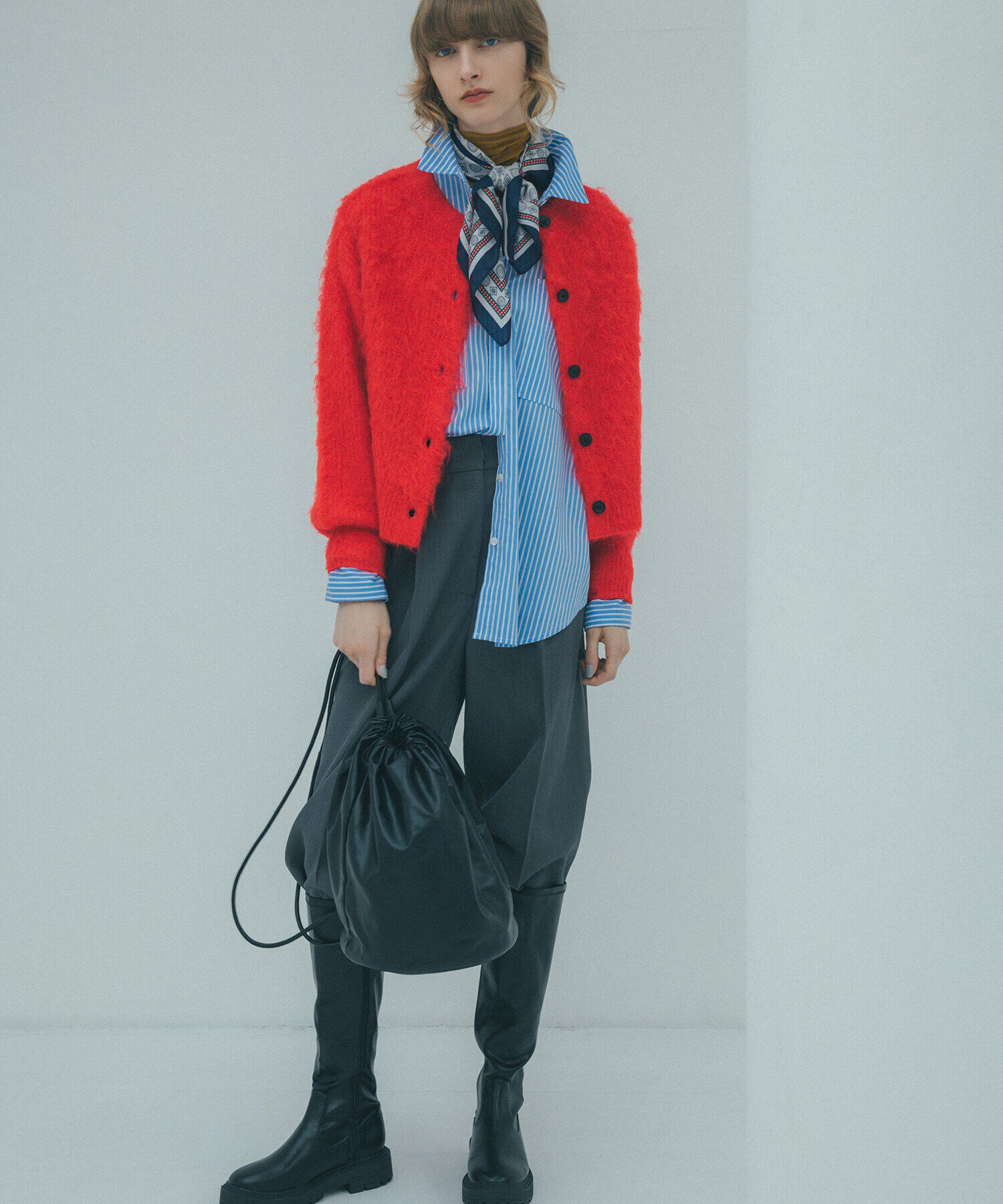  「クルーネックフェザーカーディガン 」|ニット・セーター|