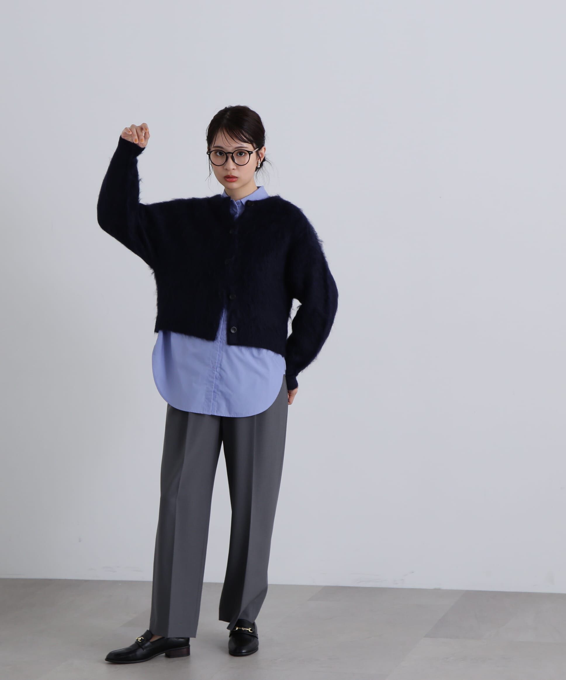  「クルーネックフェザーカーディガン 」|ニット・セーター|