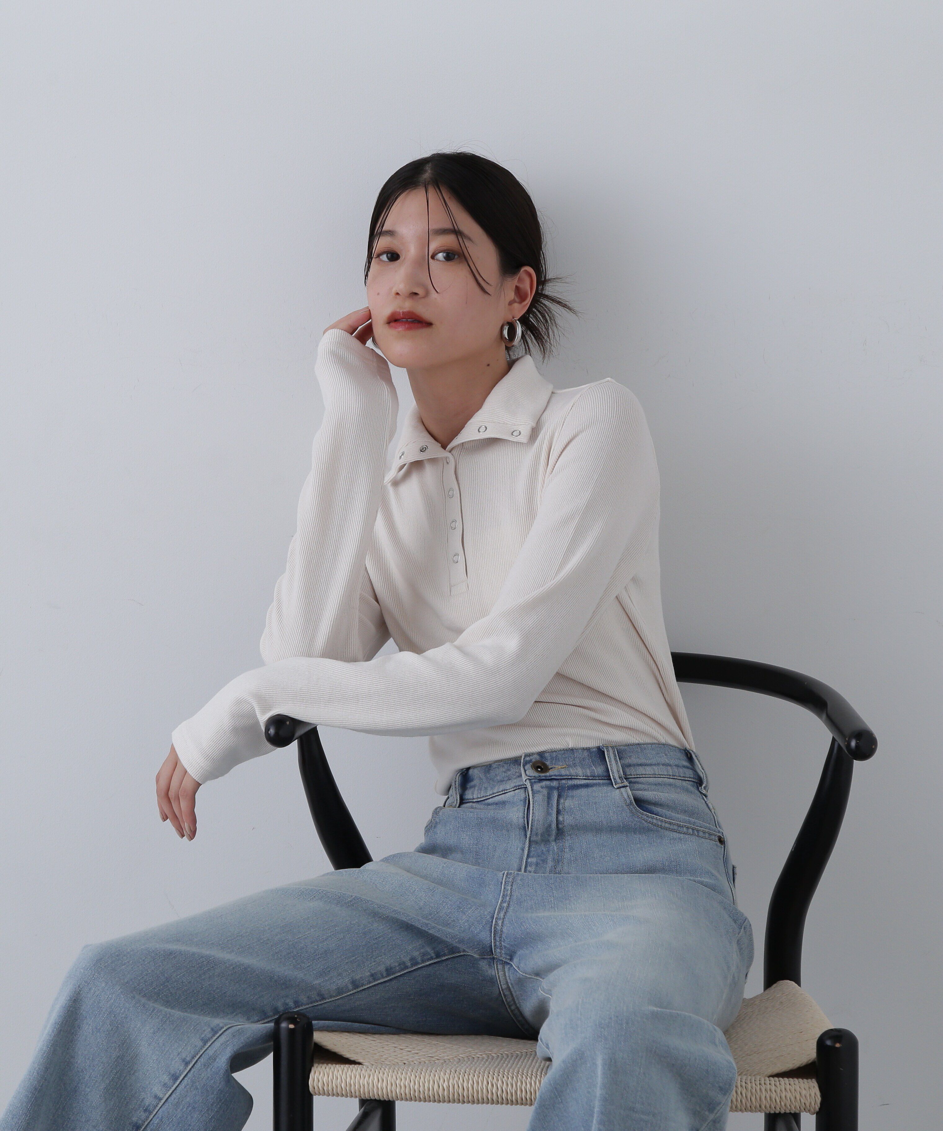  「ヘンリースナップボタンカットソー」|Tシャツ・カットソー|