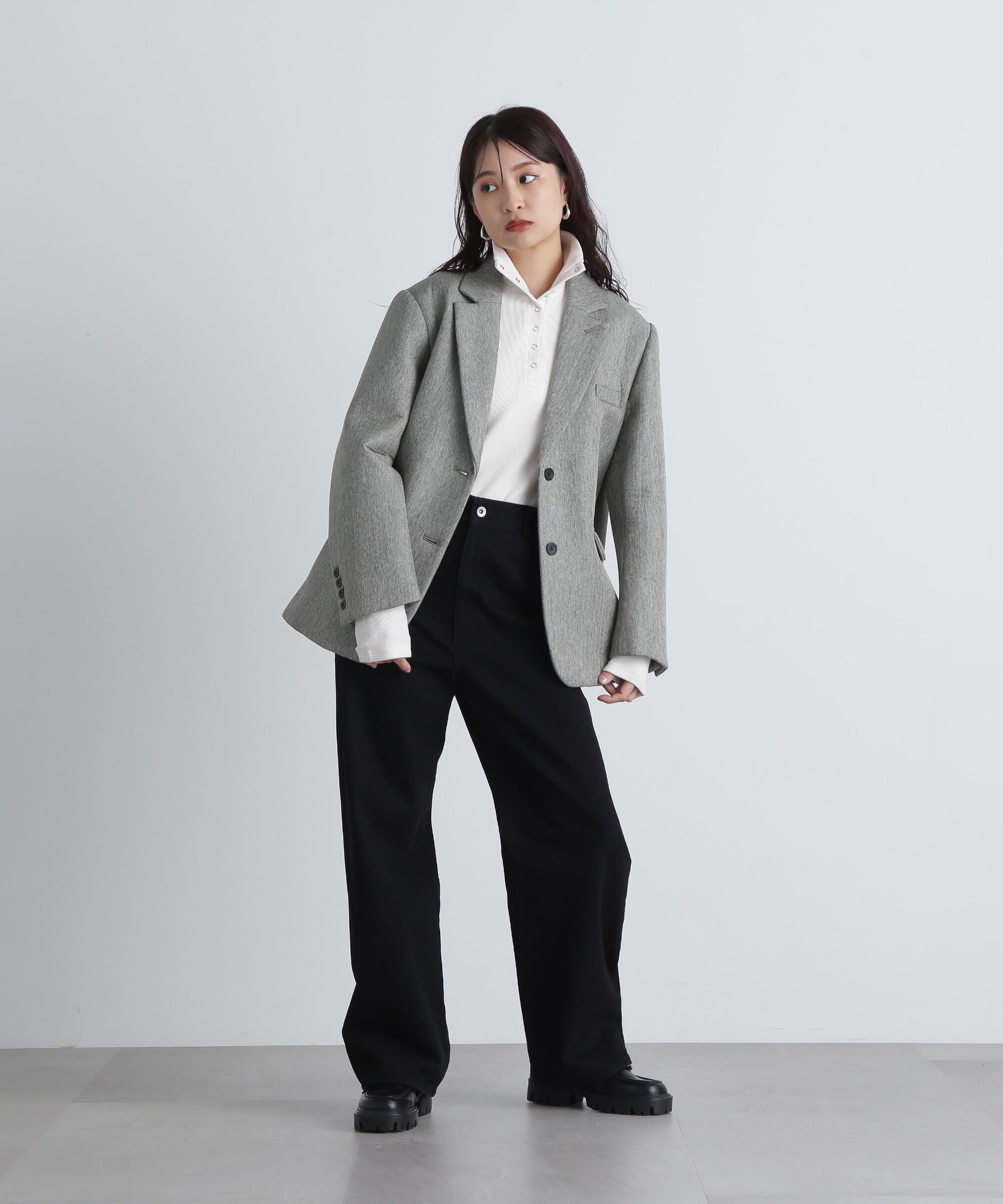  「ヘンリースナップボタンカットソー」|Tシャツ・カットソー|