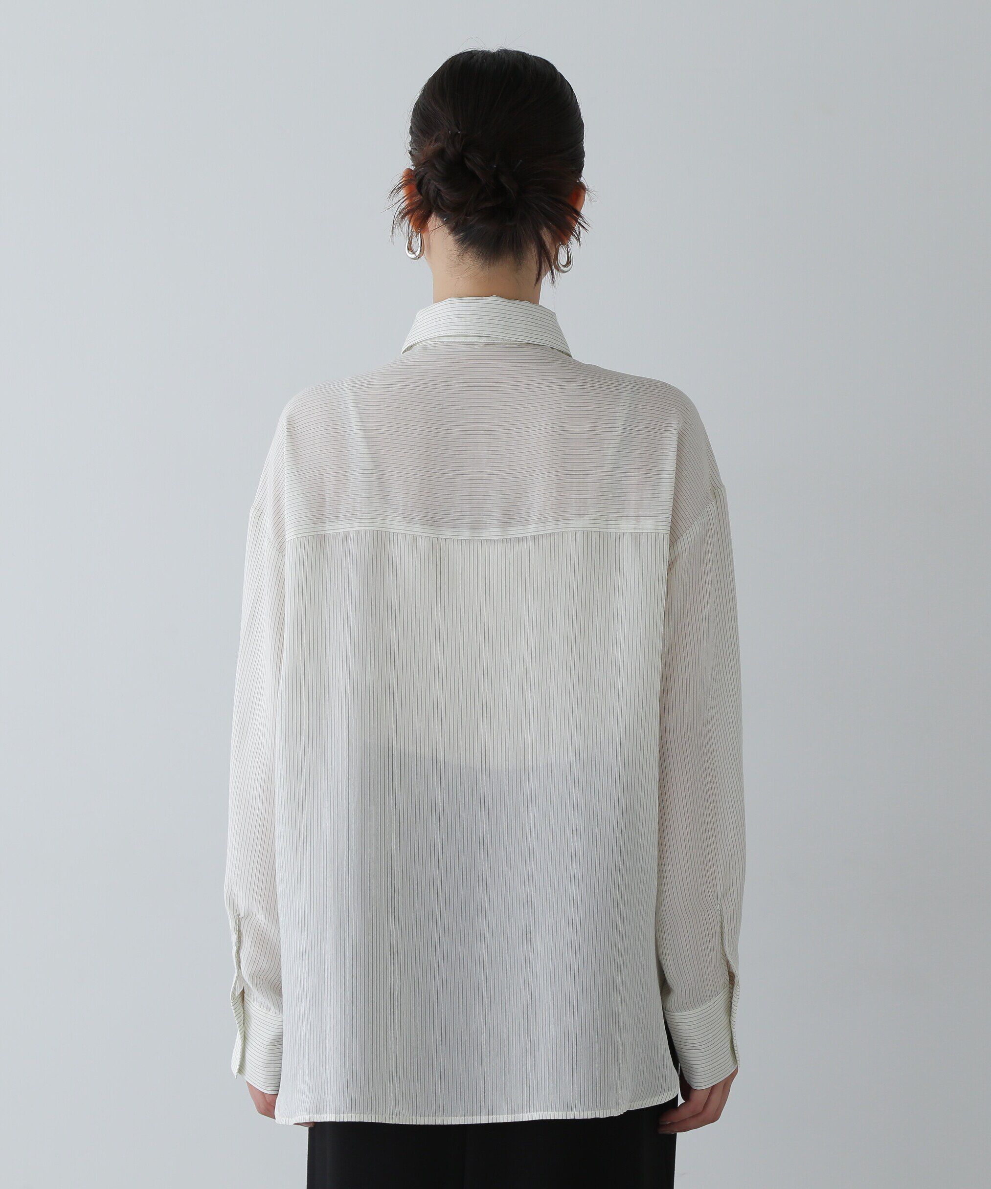  「ツイードジップビスチェ&times;ストライプシャツセット」|シャツ・ブラウス|