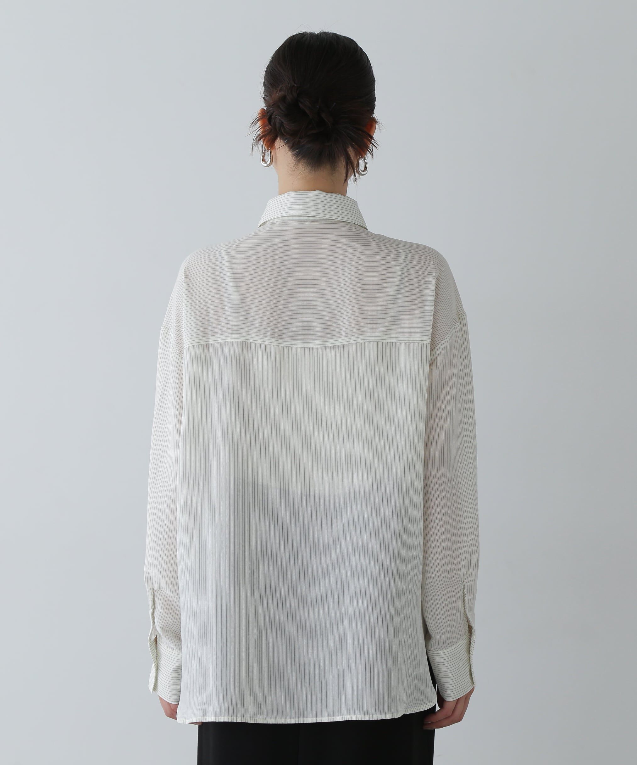  「ツイードジップビスチェ&times;ストライプシャツセット」|シャツ・ブラウス|