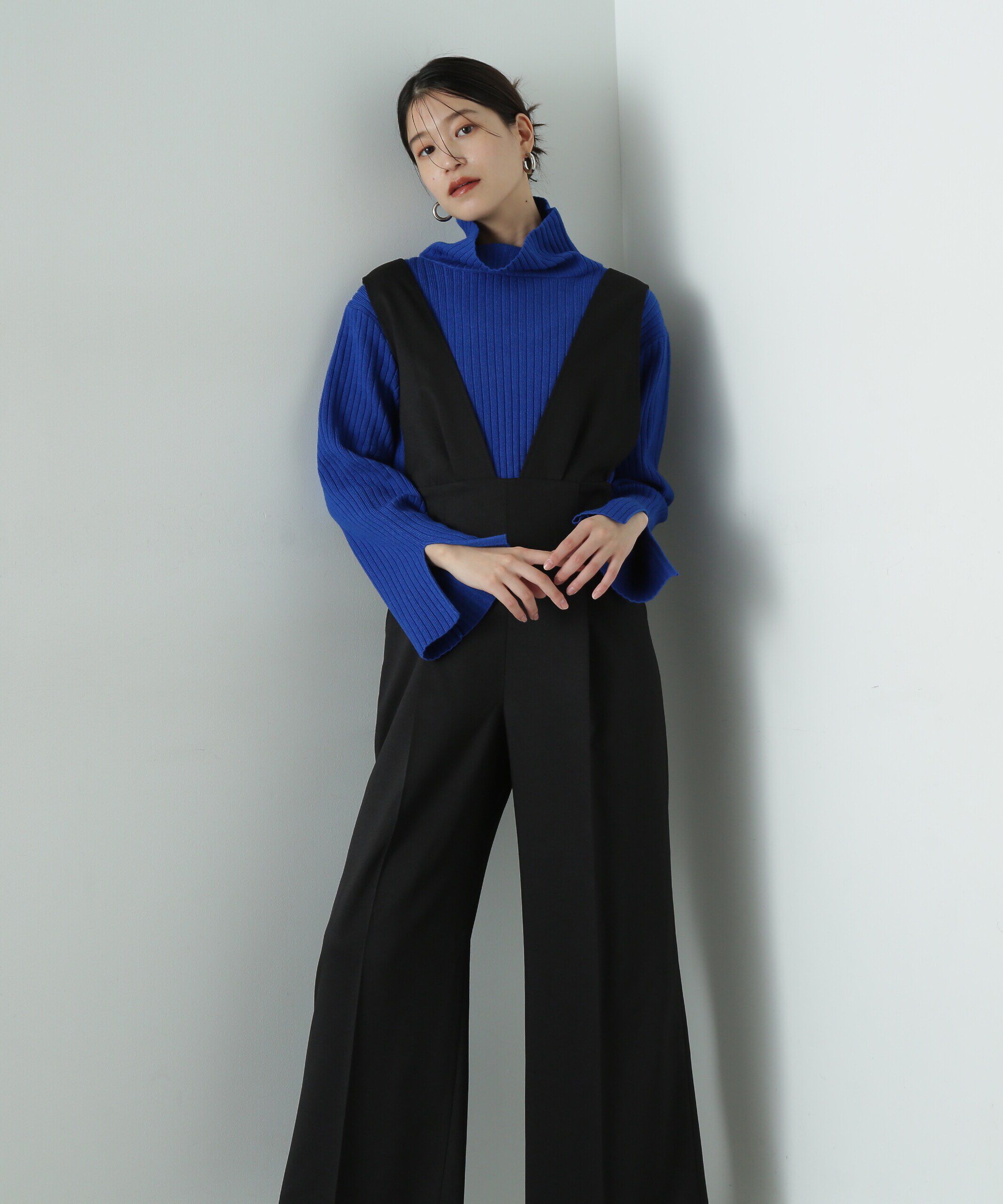  「Vネックサロペット」|ワンピース|