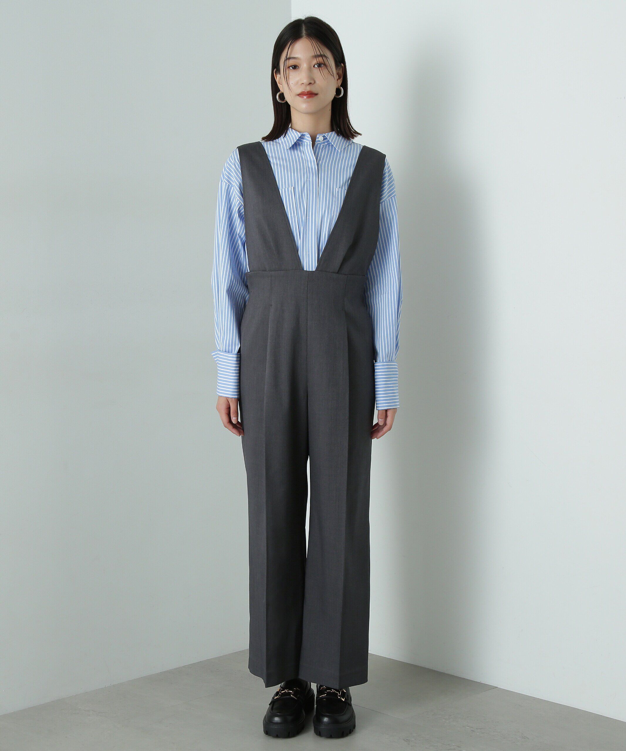  「Vネックサロペット」|ワンピース|