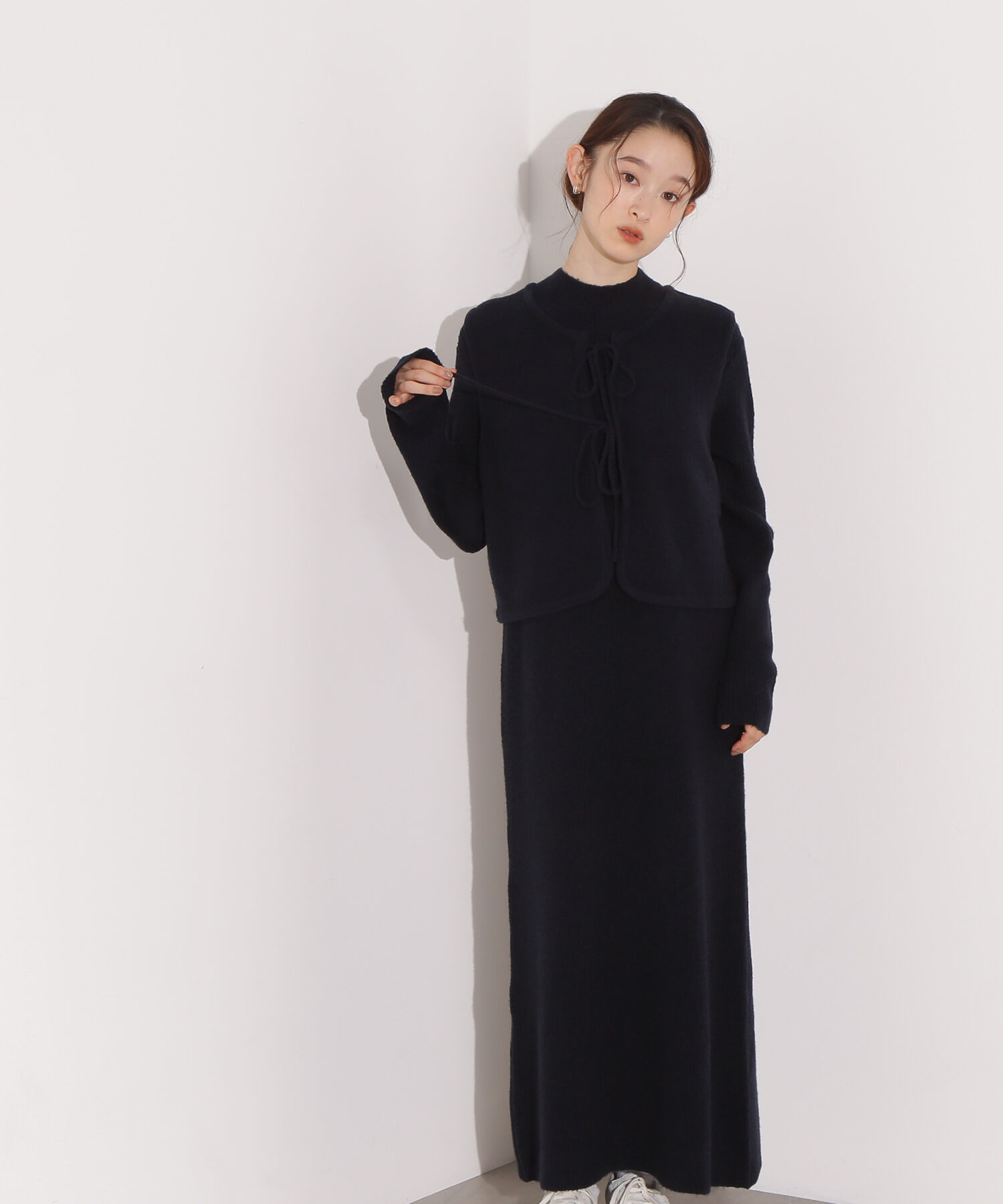  「リボンニットアンサンブルワンピース」|スカート|