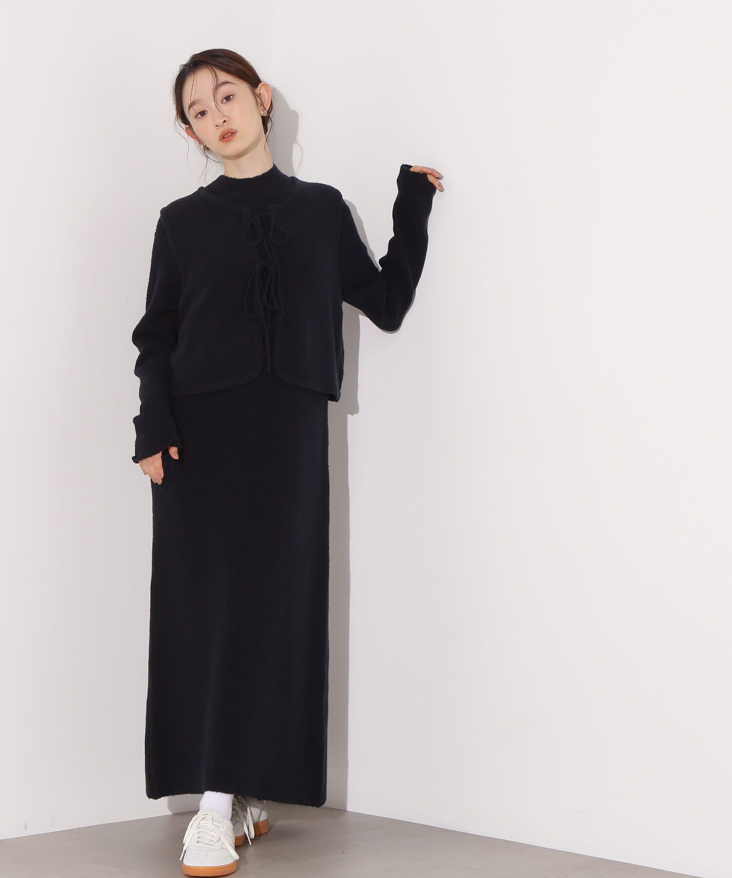  「リボンニットアンサンブルワンピース」|スカート|
