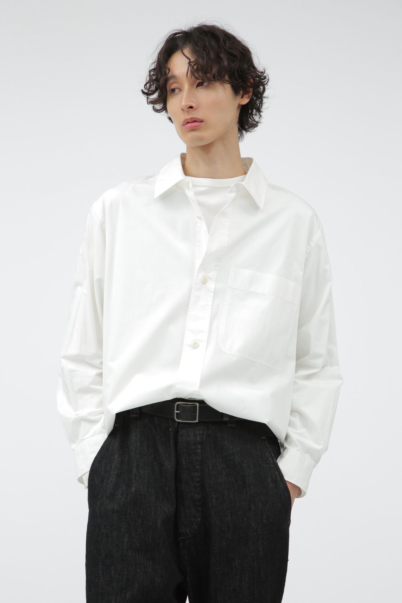 MHL.「GARMENT DYE COTTON POPLIN」|シャツ・ブラウス|WHITE