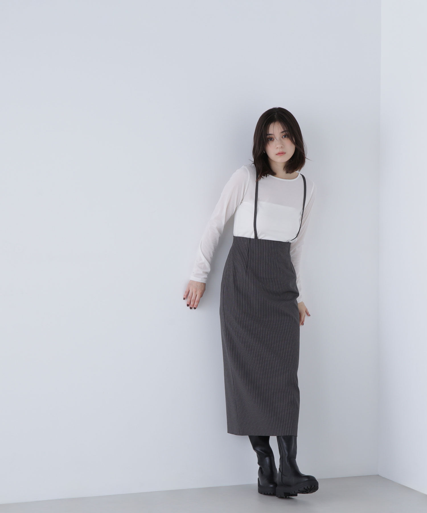  「ベロアボートネックカットソー」|Tシャツ・カットソー|