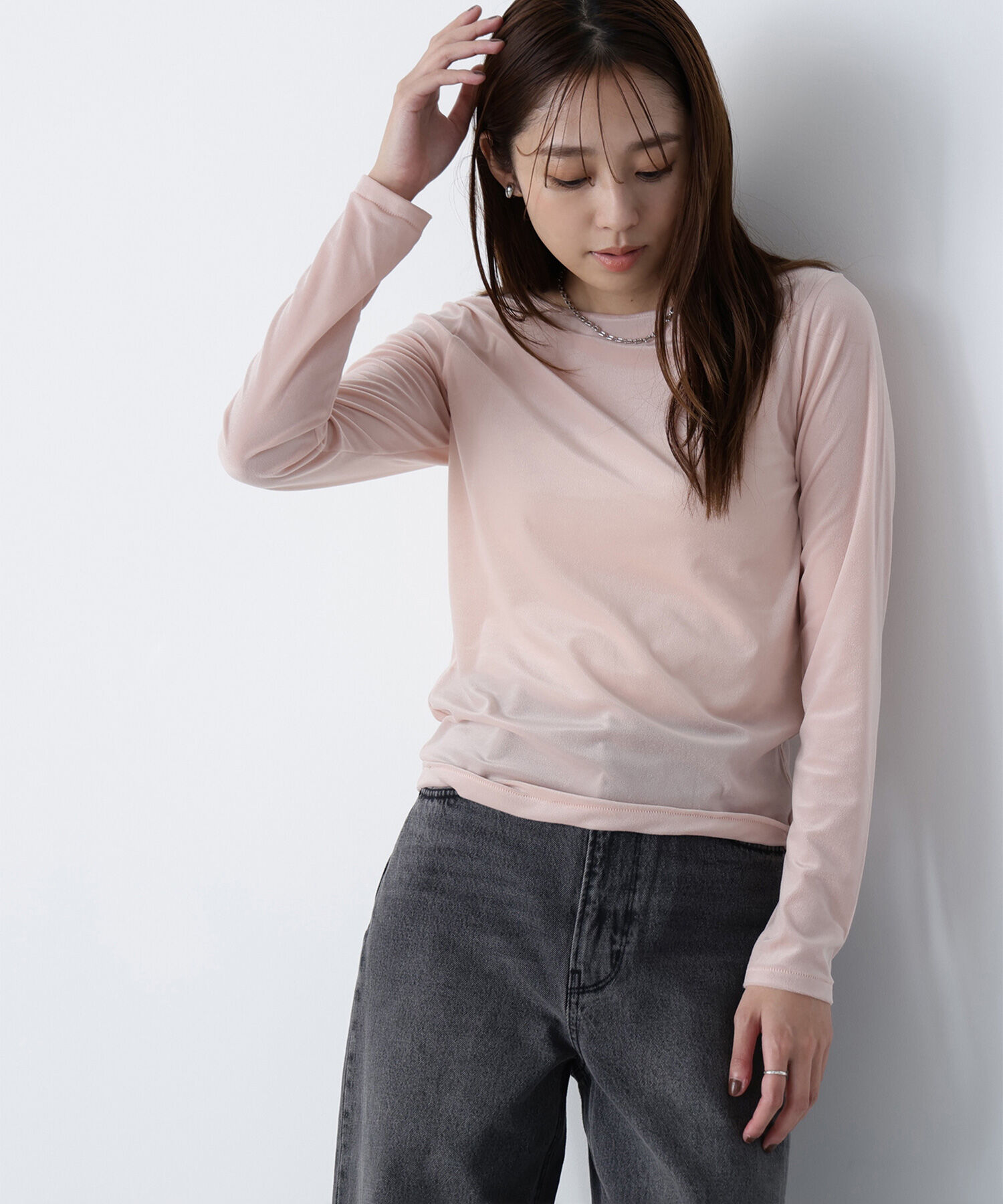  「ベロアボートネックカットソー」|Tシャツ・カットソー|