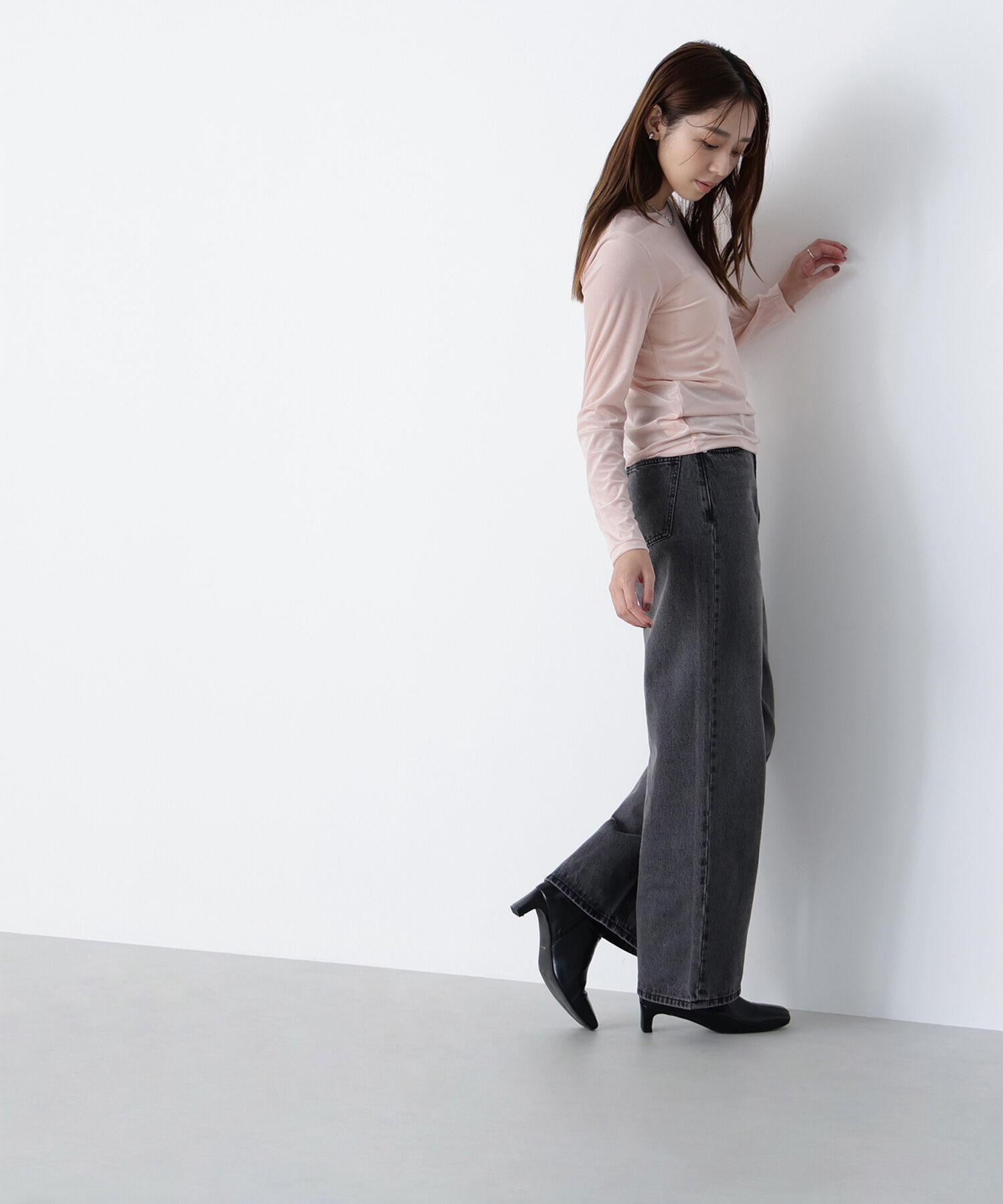  「ベロアボートネックカットソー」|Tシャツ・カットソー|