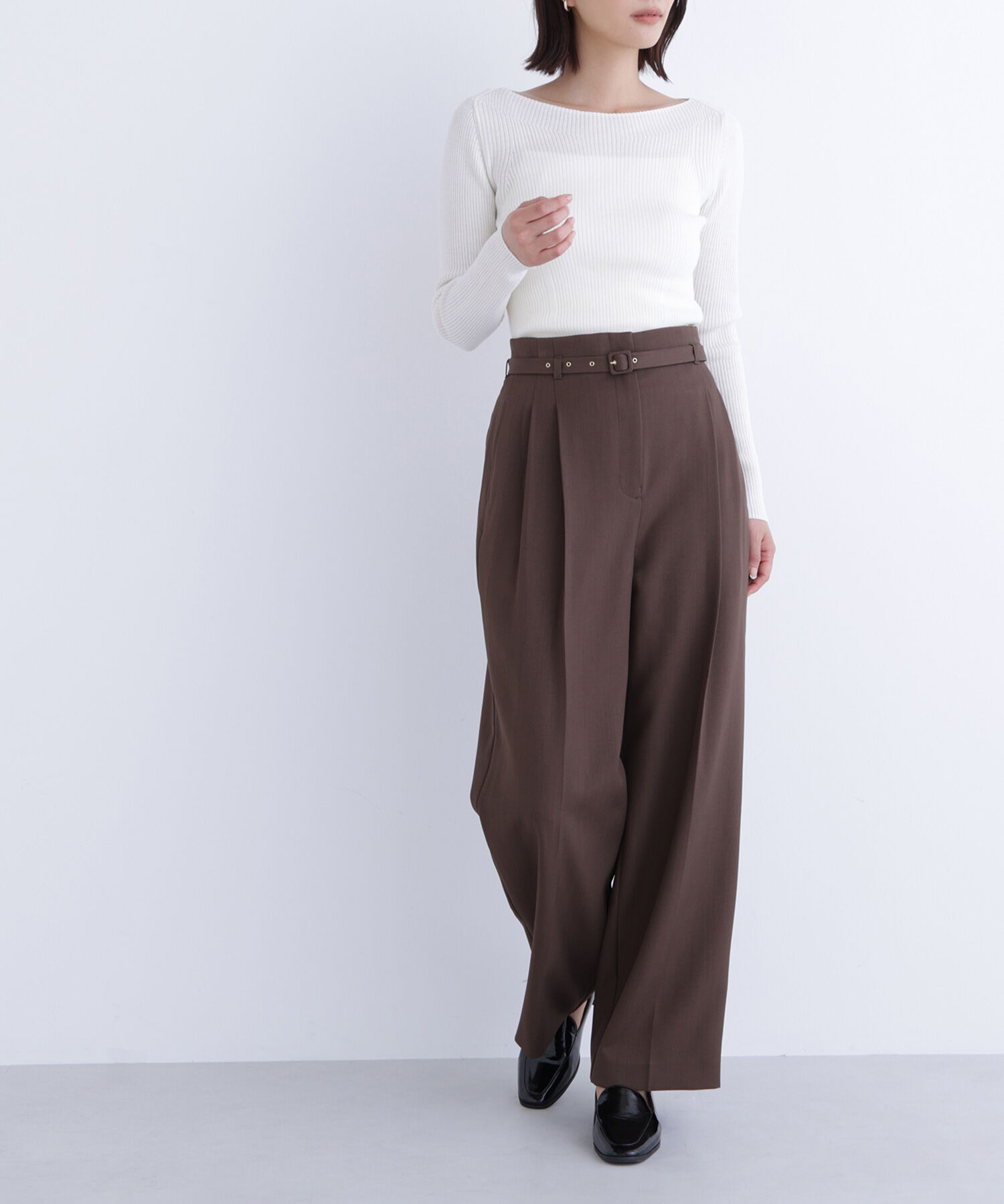  「くびれ仕込みベルテッドパンツ」|その他|