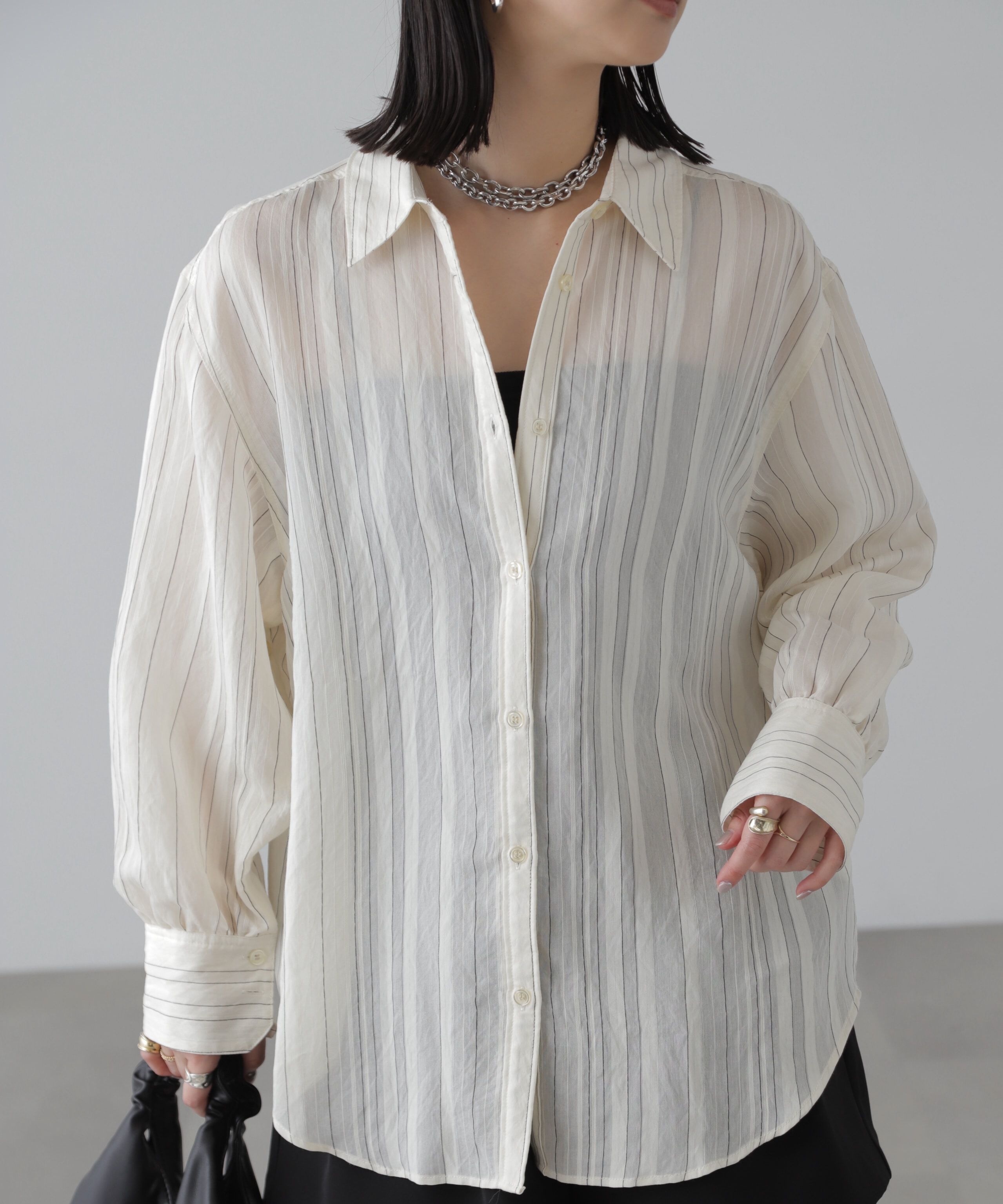  「袖スリットルーズシャツ」|シャツ・ブラウス|