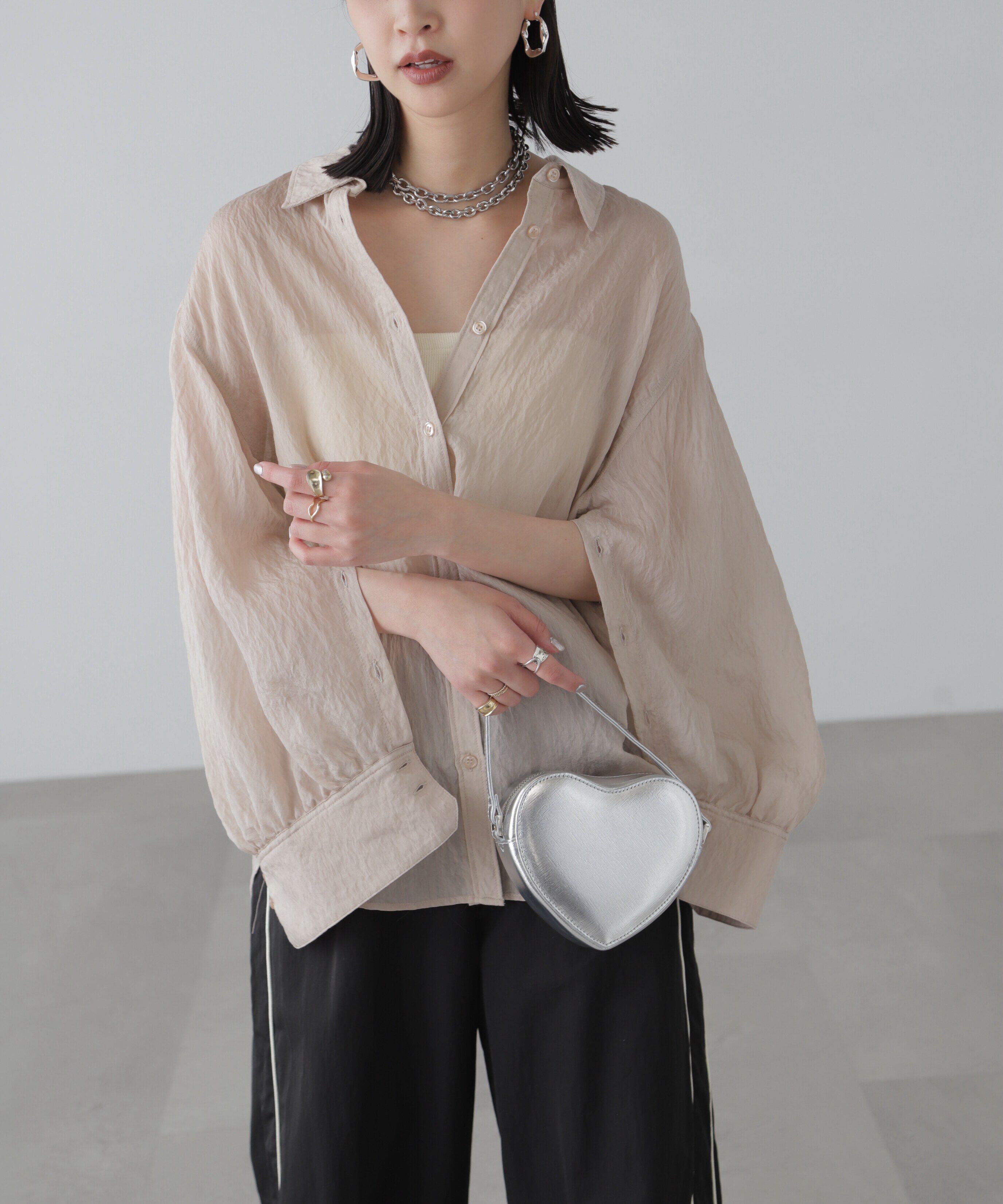  「袖スリットルーズシャツ」|シャツ・ブラウス|