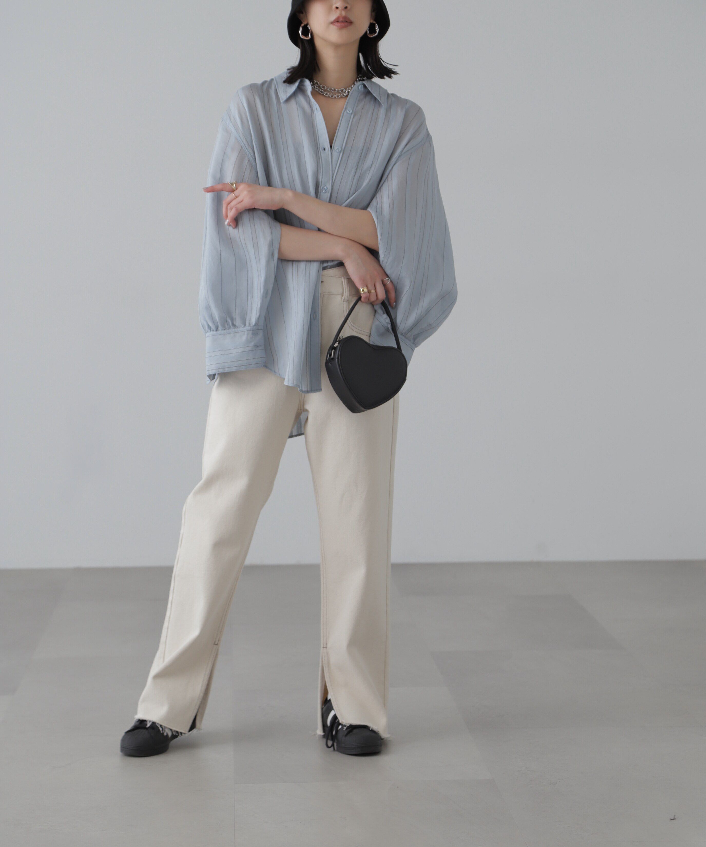  「袖スリットルーズシャツ」|シャツ・ブラウス|