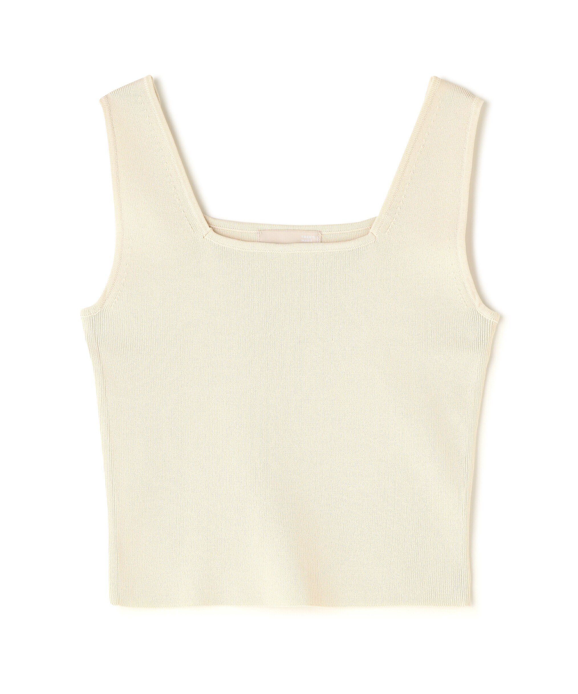  「［洗える］マシンウォッシャブル総針スクエアネックタンクニット」|ニット・セーター|