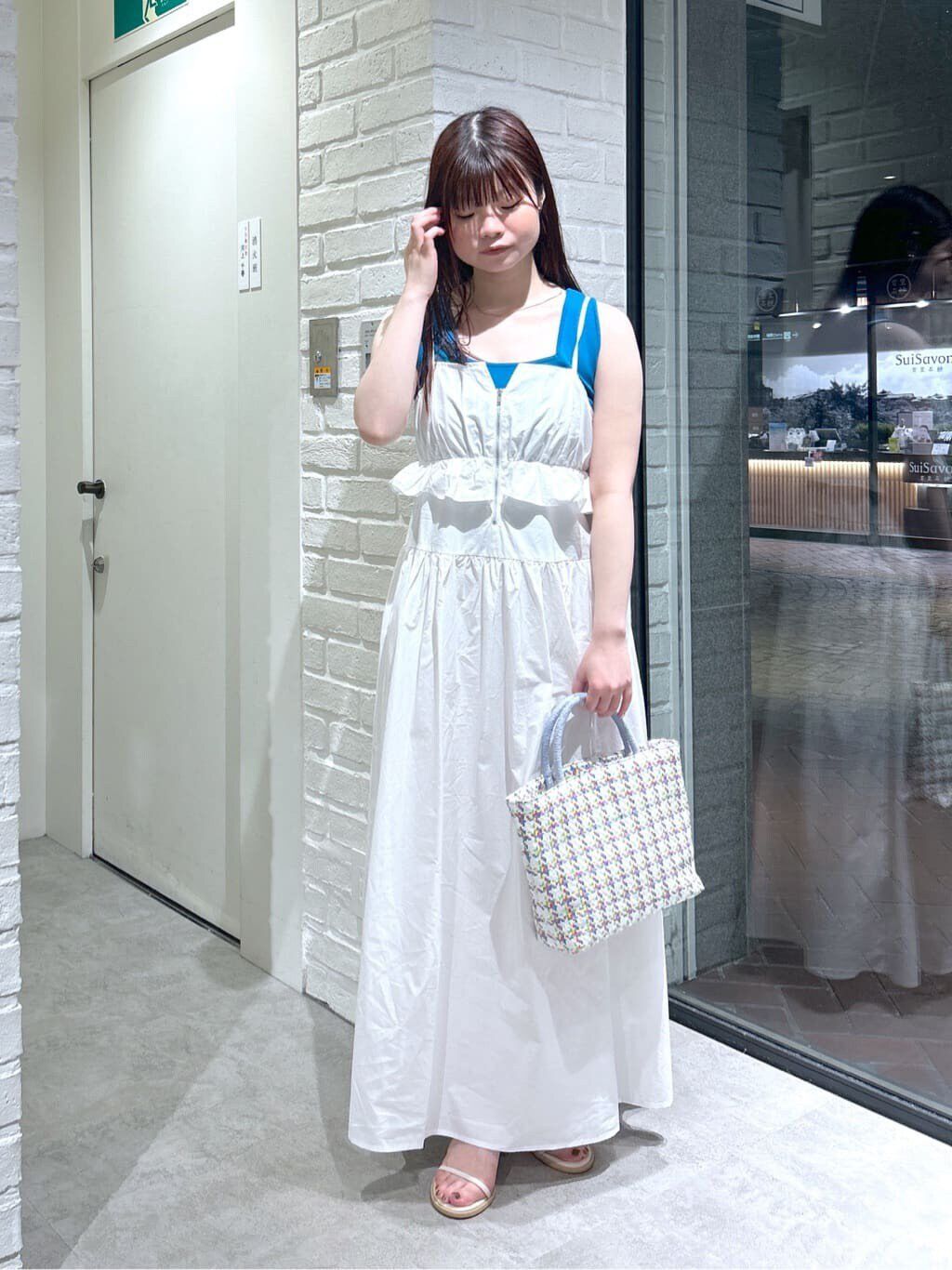  「［洗える］マシンウォッシャブル総針スクエアネックタンクニット」|ニット・セーター|