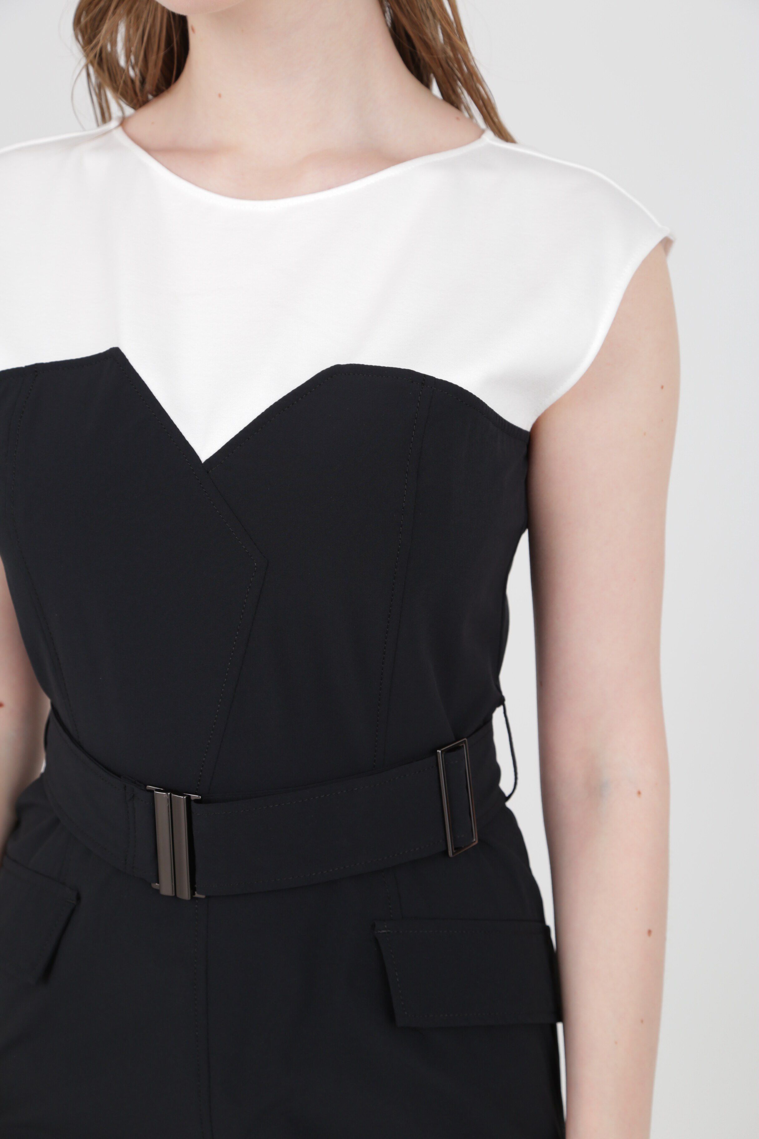  「◆バイカラーコンビタイトワンピース」|ワンピース|