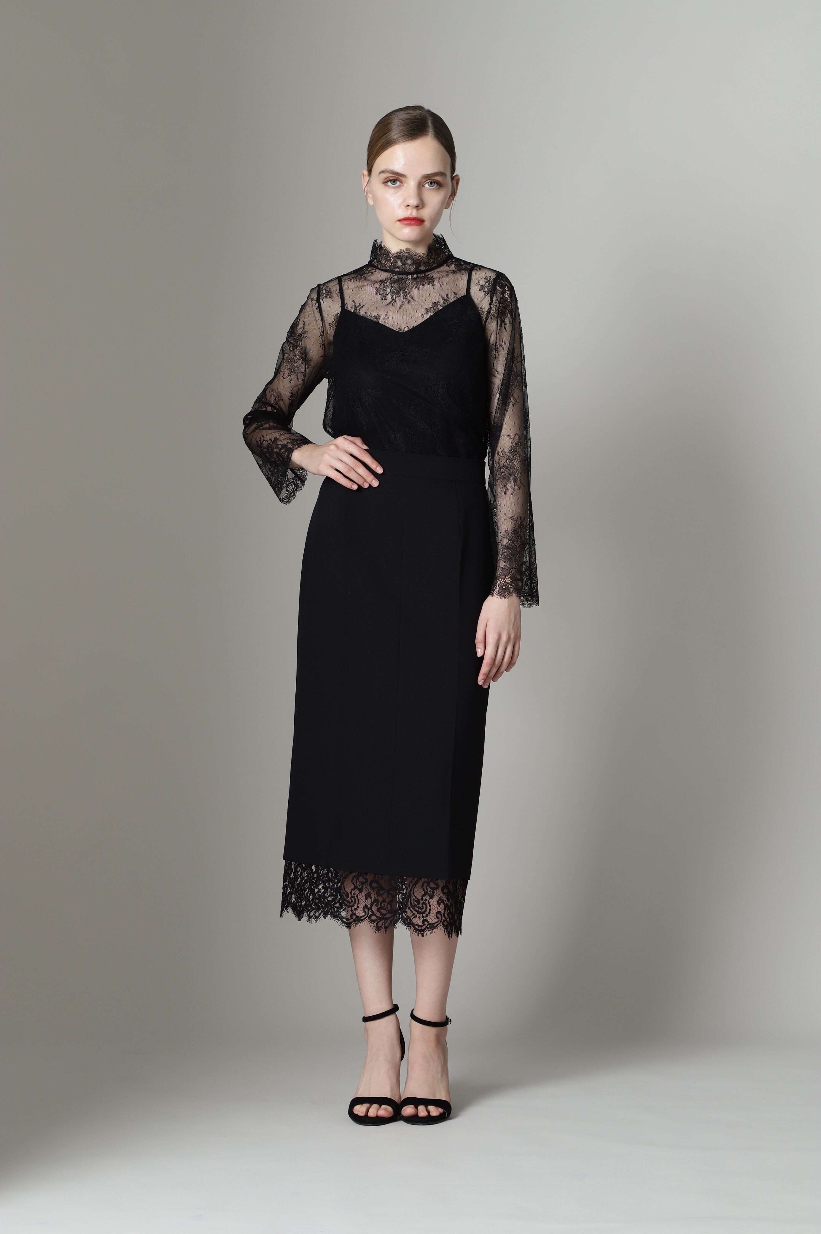  「[URBAN PRECIOUS]レースコンビスカート」|スカート|