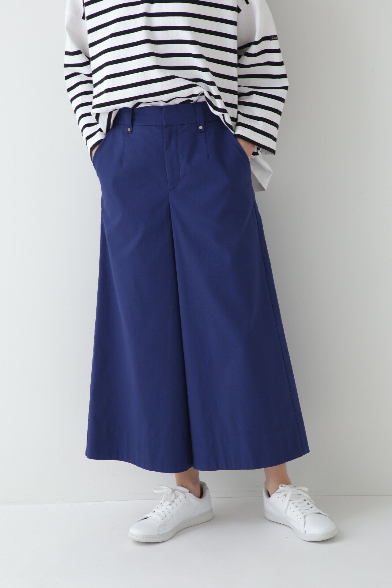  「◆コードストレッチガウチョパンツ」|その他|ブルー