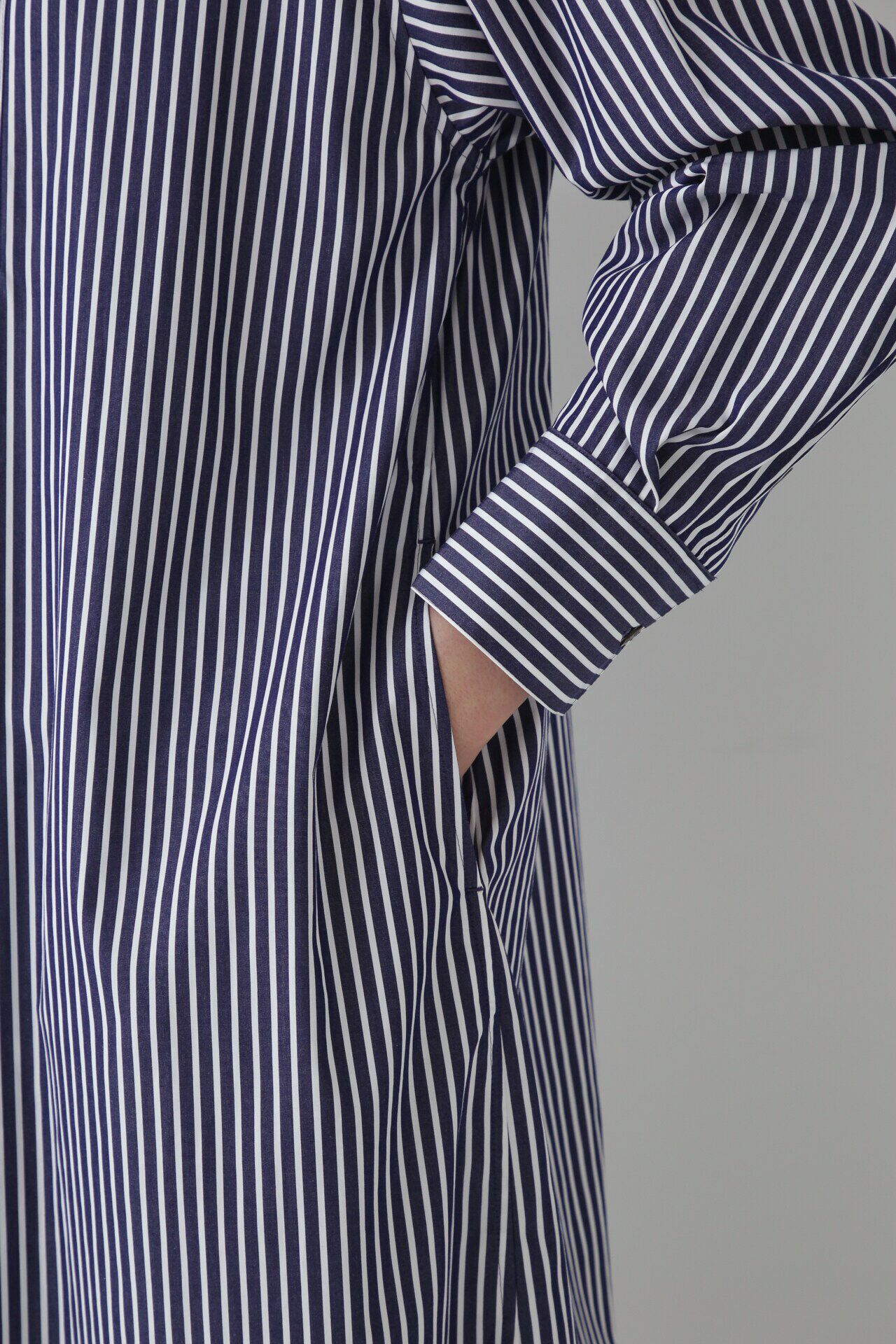  「◆１００／２ブロードストライプシャツワンピース」|ワンピース|